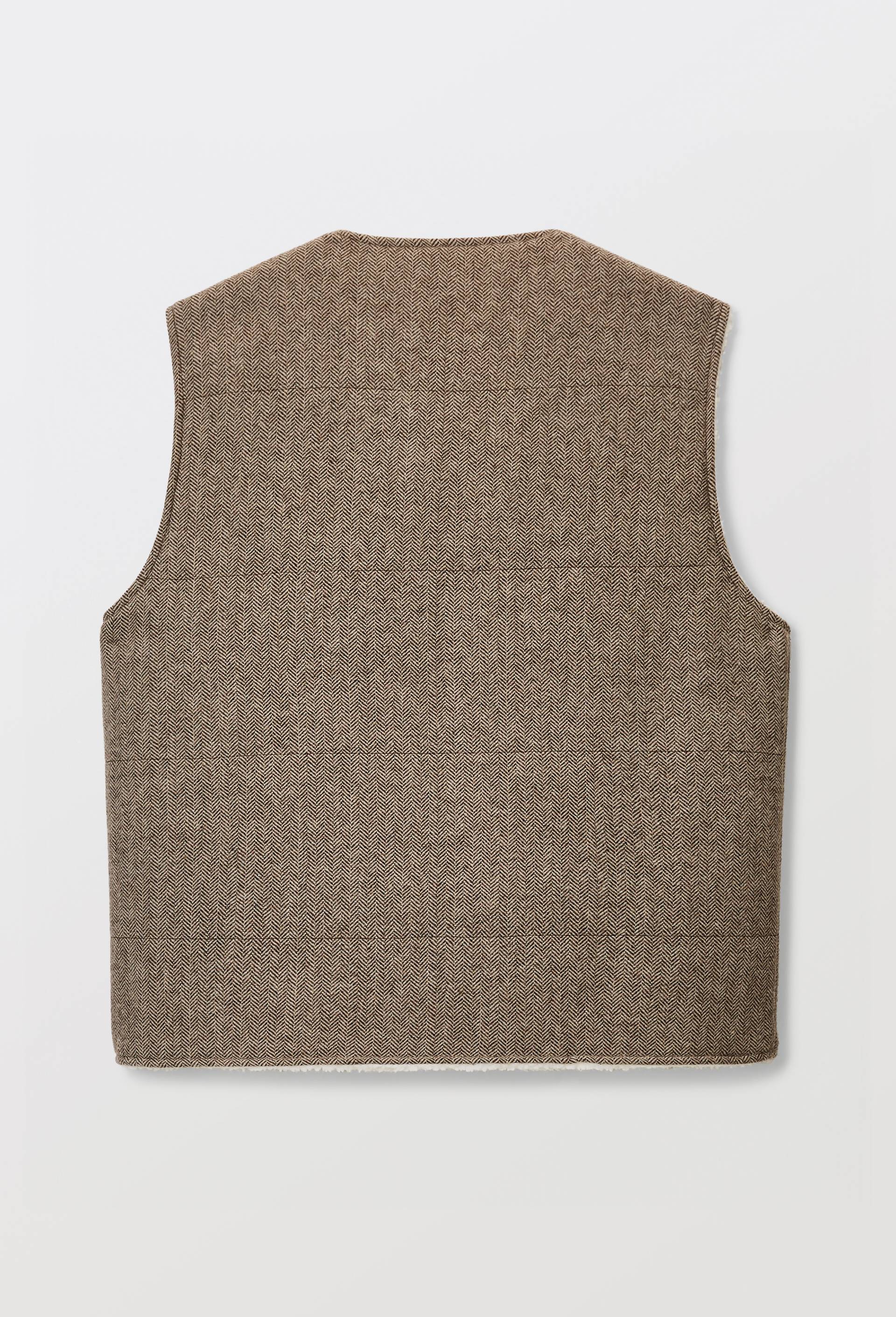 Veste sans manches contenant de la laine, Brun, large image number 3.0