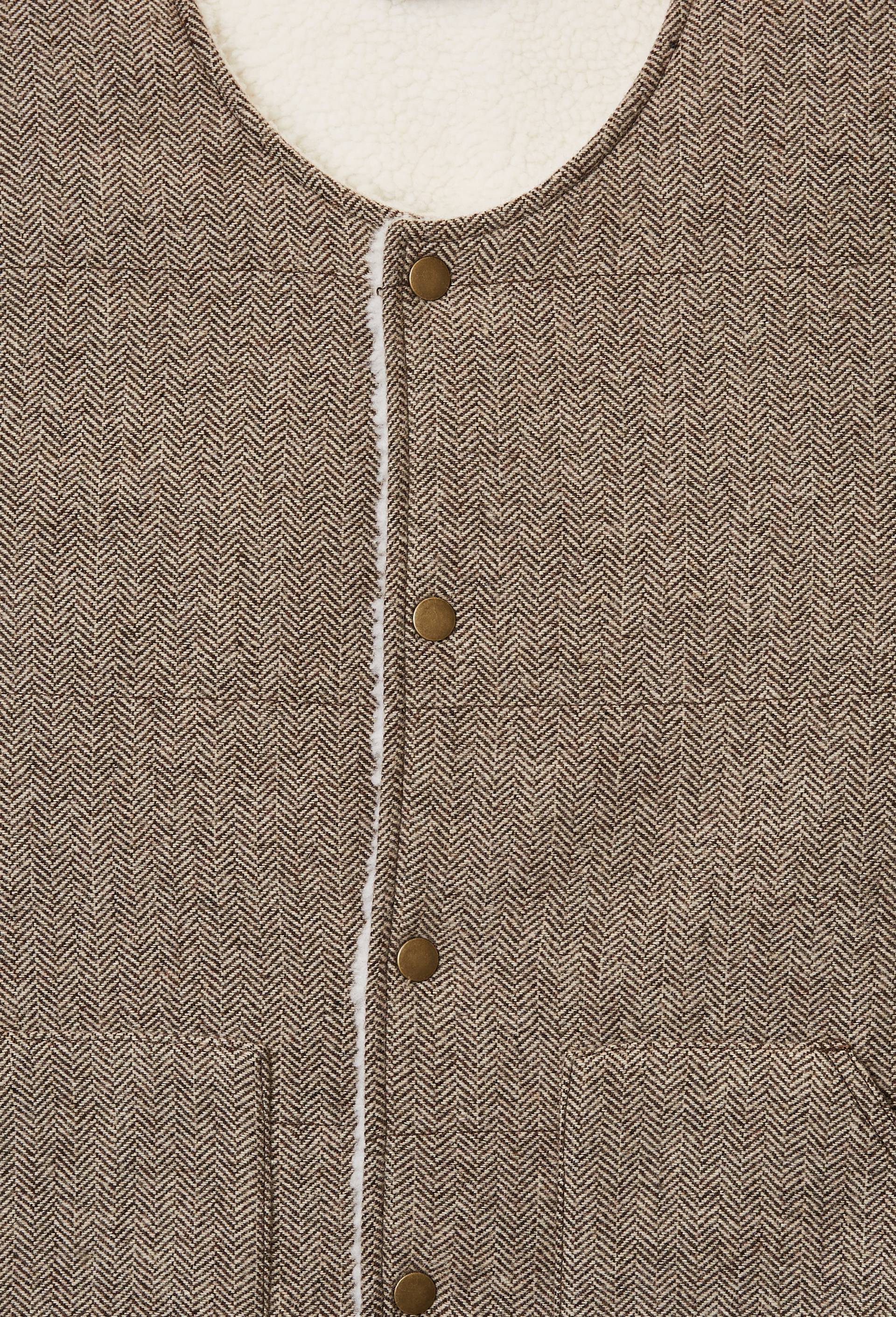 Veste sans manches contenant de la laine, Brun, large image number 4