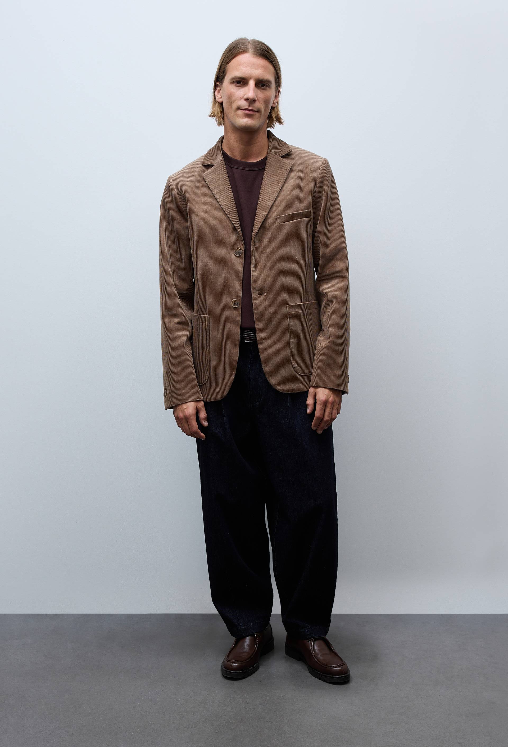 Veste blazer en velours, Brun, large image number 1.0