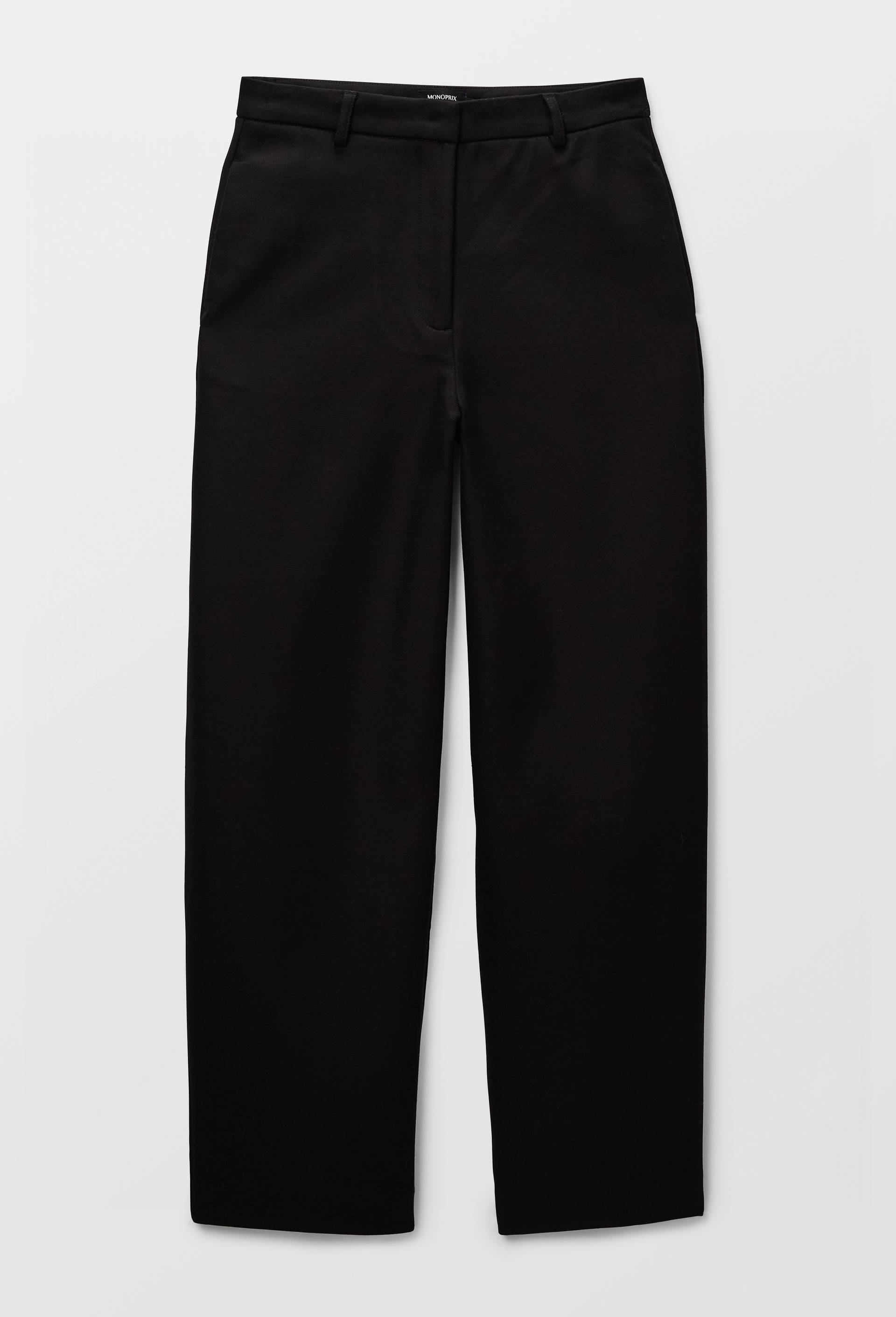 Pantalon large fluide uni, Noir, large image number 2.0