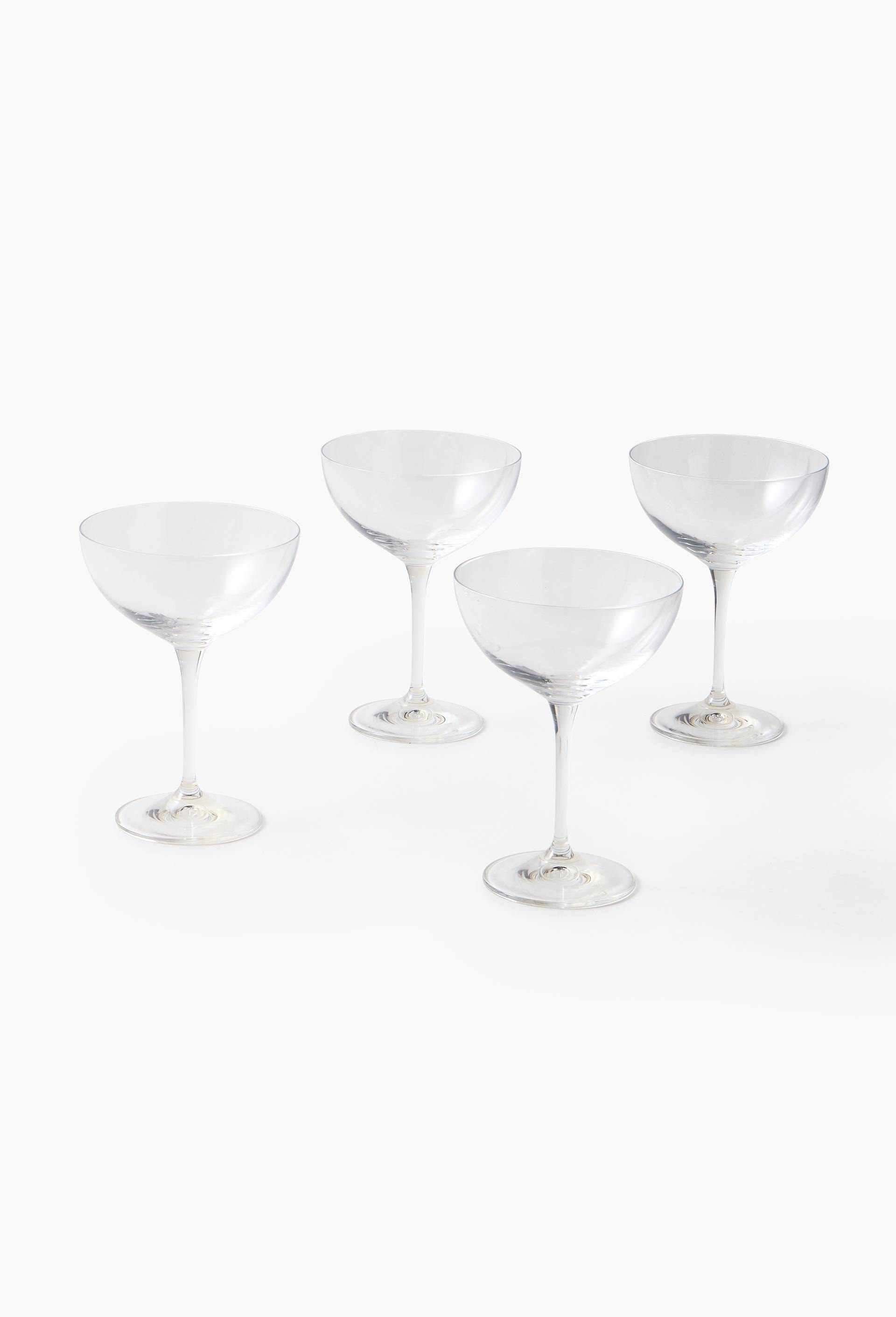 4 coupe &agrave; champagne, 21cl, Transparent, large image number 0.0