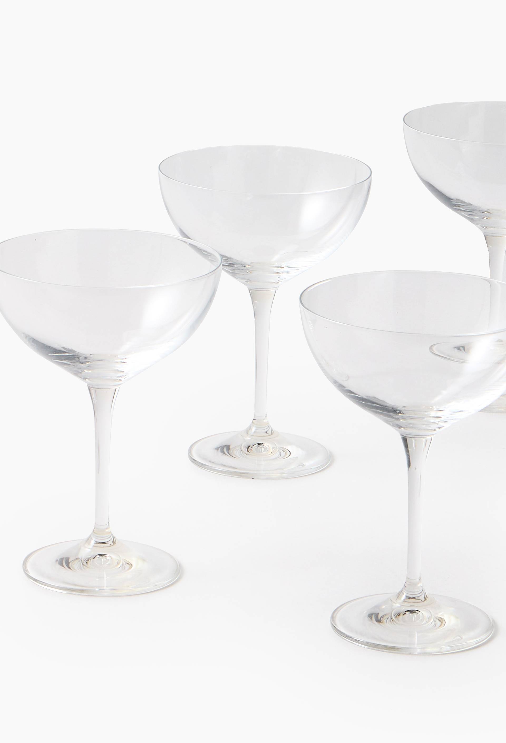 4 coupe &agrave; champagne, 21cl, Transparent, large image number 1