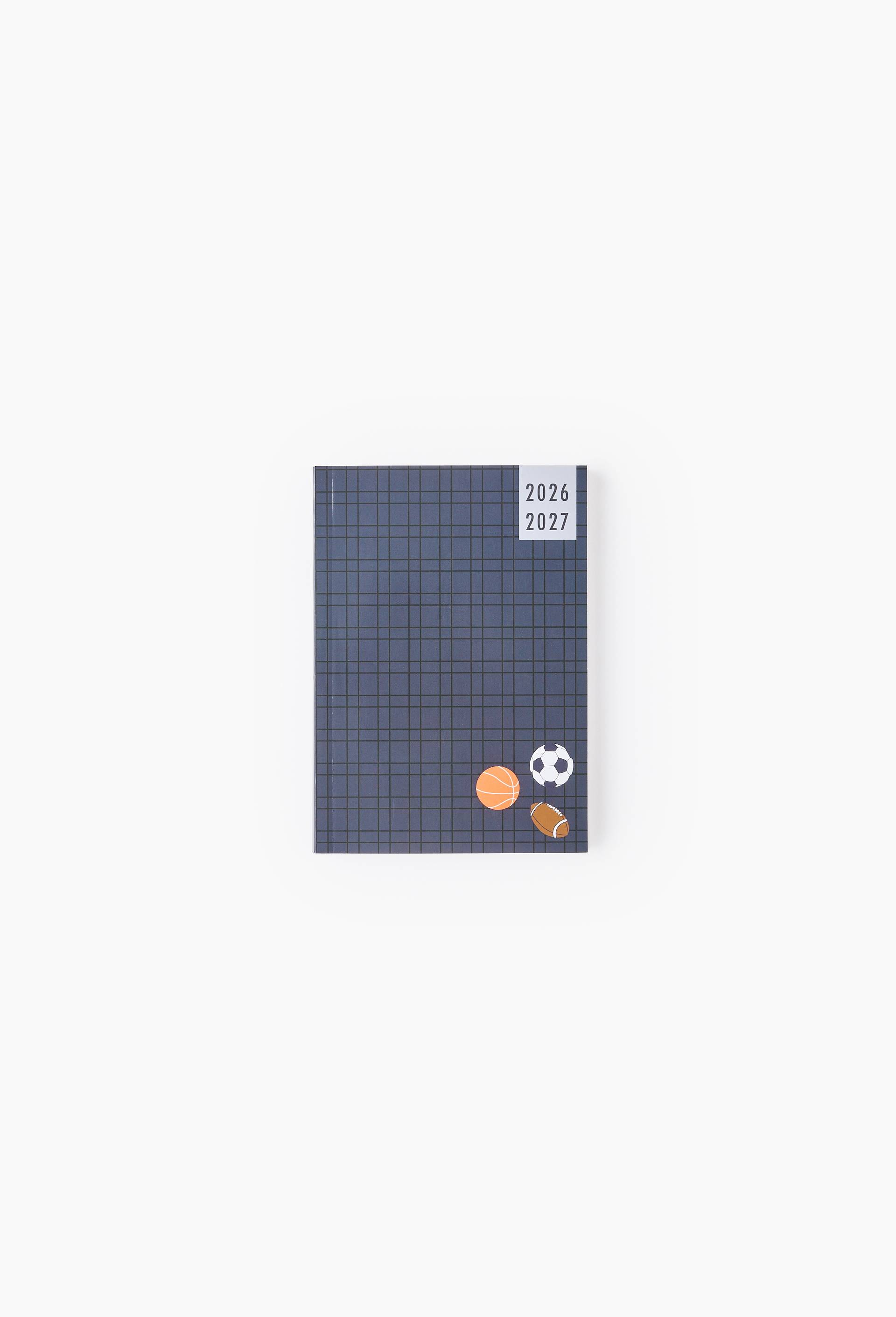 Agenda scolaire monoprix 12 x 17cm, Bleu fonc&eacute;, swatch image