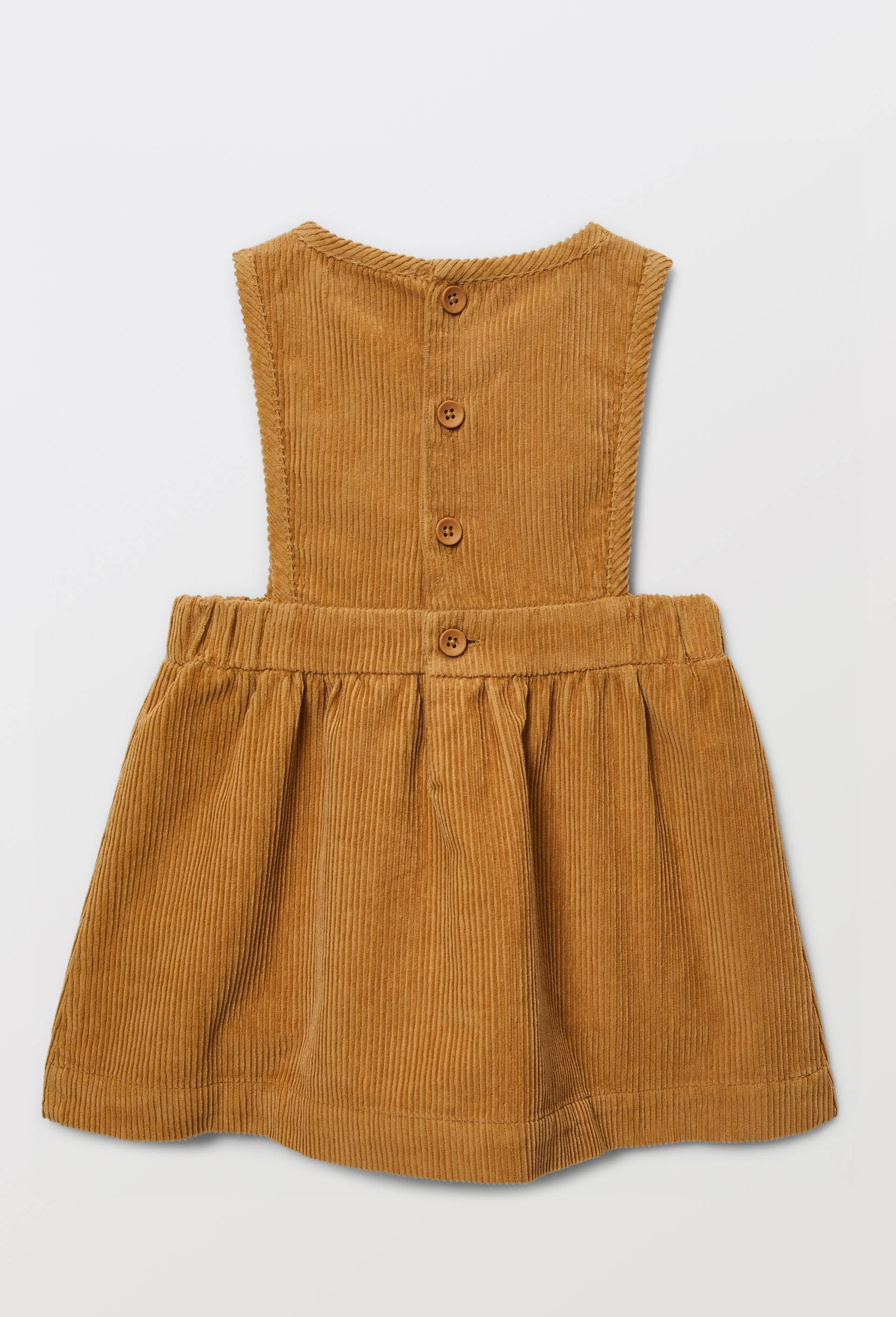 Robe en velours brod&eacute;e en coton BIO GOTS, Brun clair, large image number 2.0