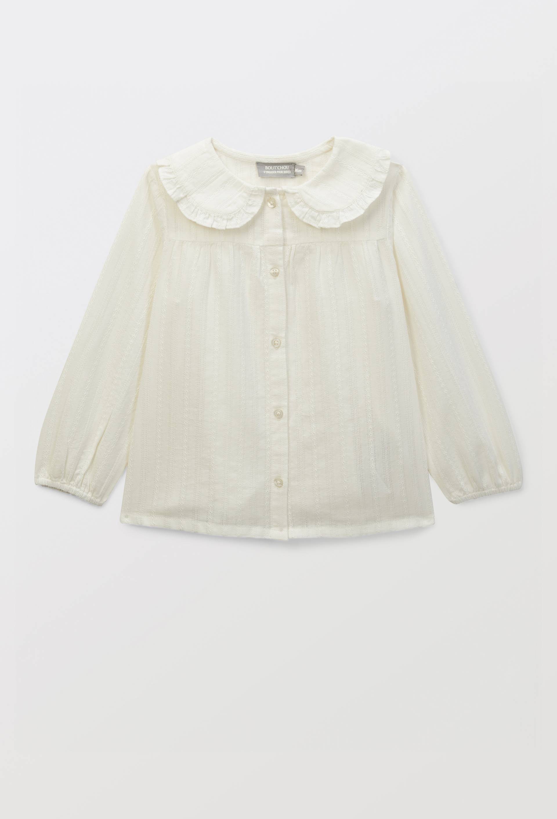 Blouse fantaisie en coton BIO GOTS, Ecru, large image number 1.0