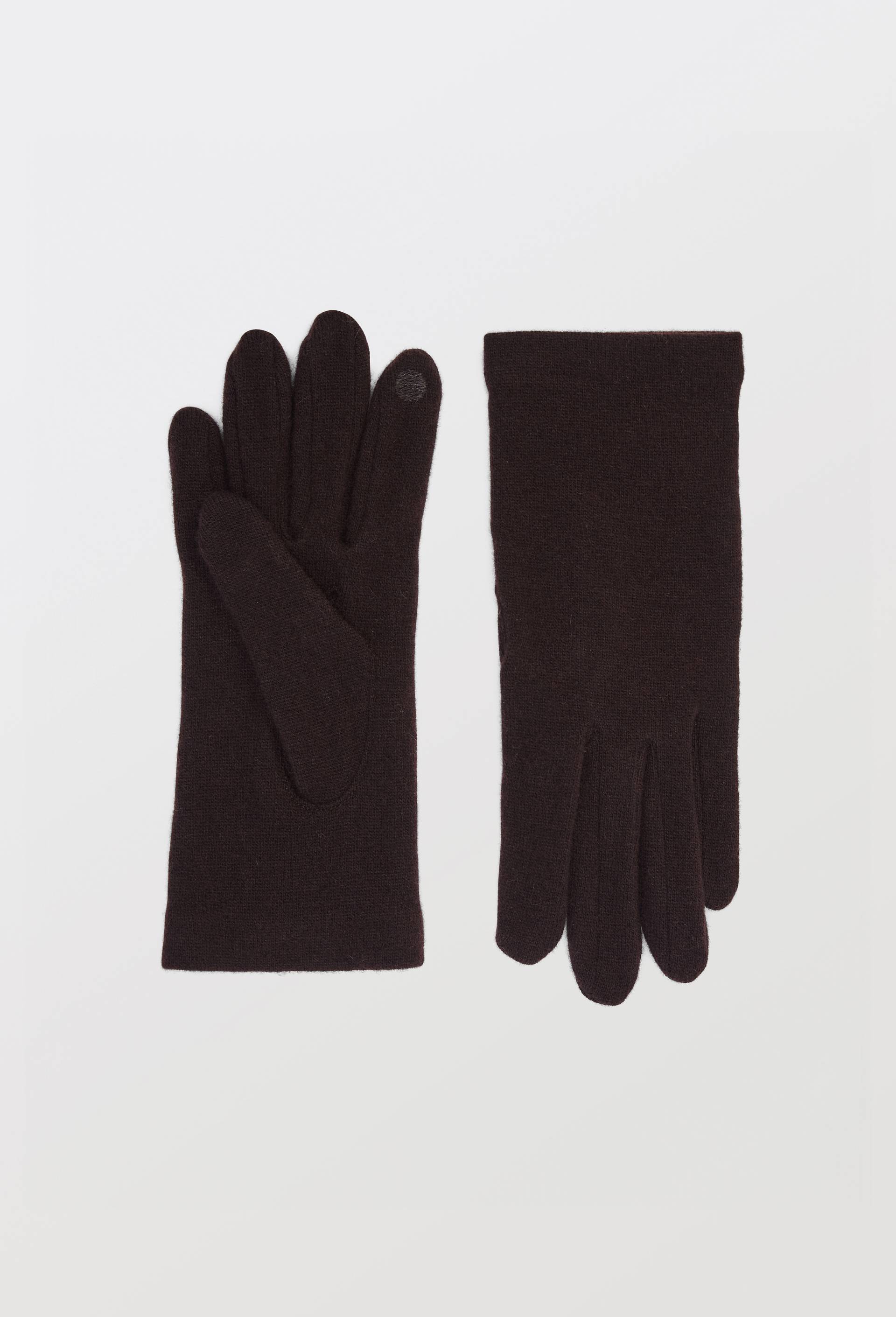 Gants tactiles contenant de la laine, Brun fonc&eacute;, large image number 0