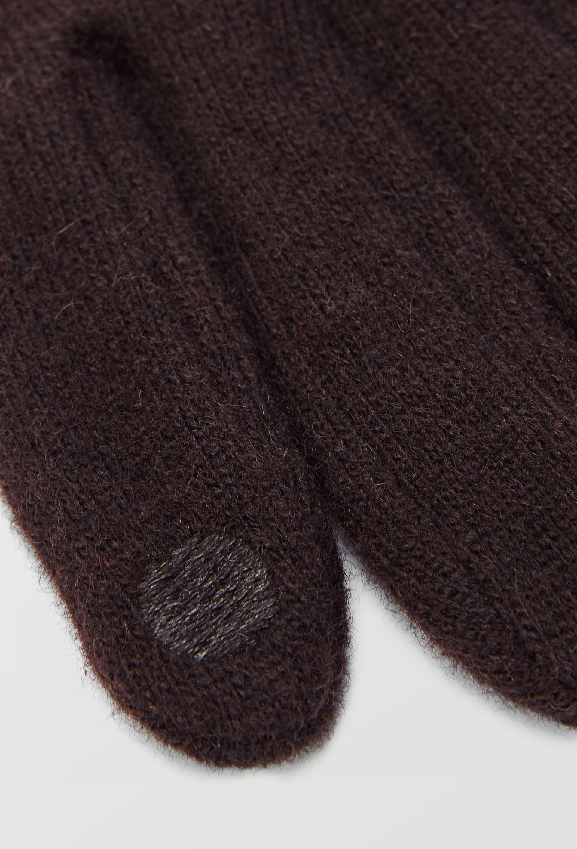 Gants tactiles contenant de la laine, Brun fonc&eacute;, large image number 1