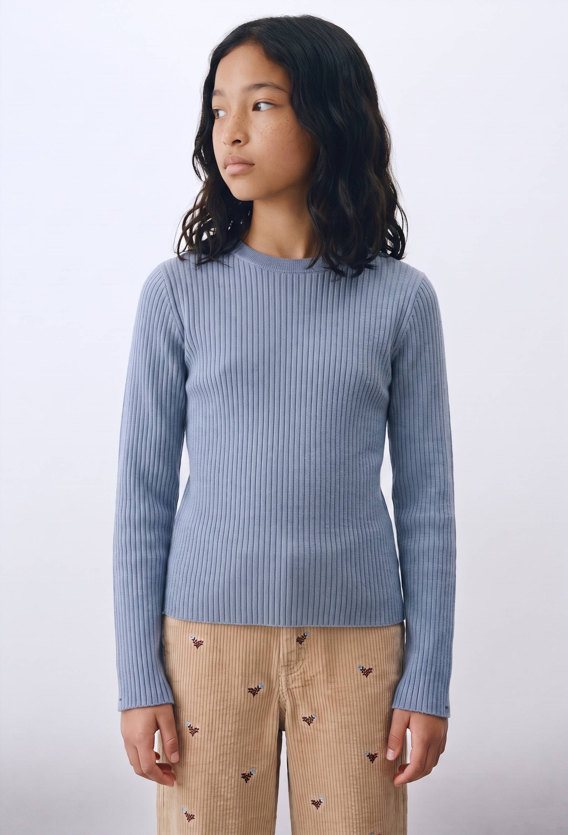 Sous pull en coton et cachemire, Bleu, large image number 1.0