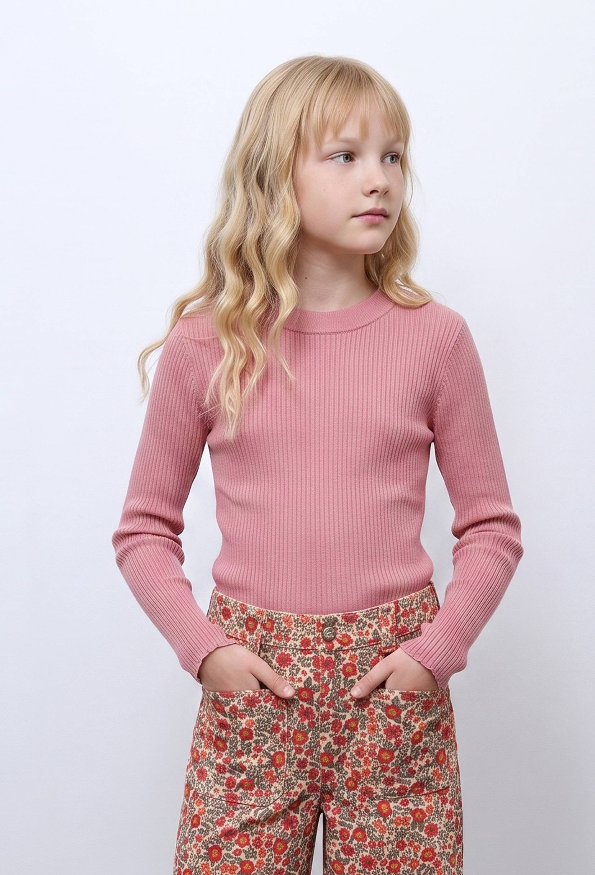 Sous pull en coton et cachemire, Rose, large image number 0.0