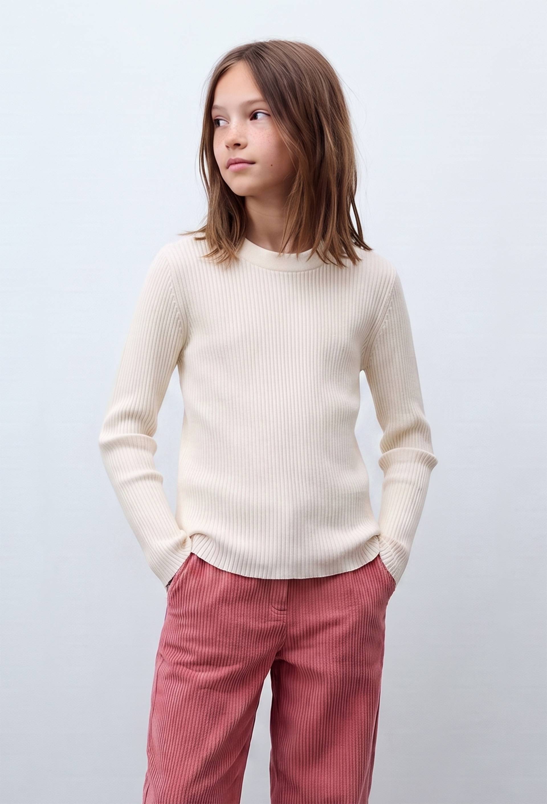 Sous pull en coton et cachemire, Beige clair, large image number 0