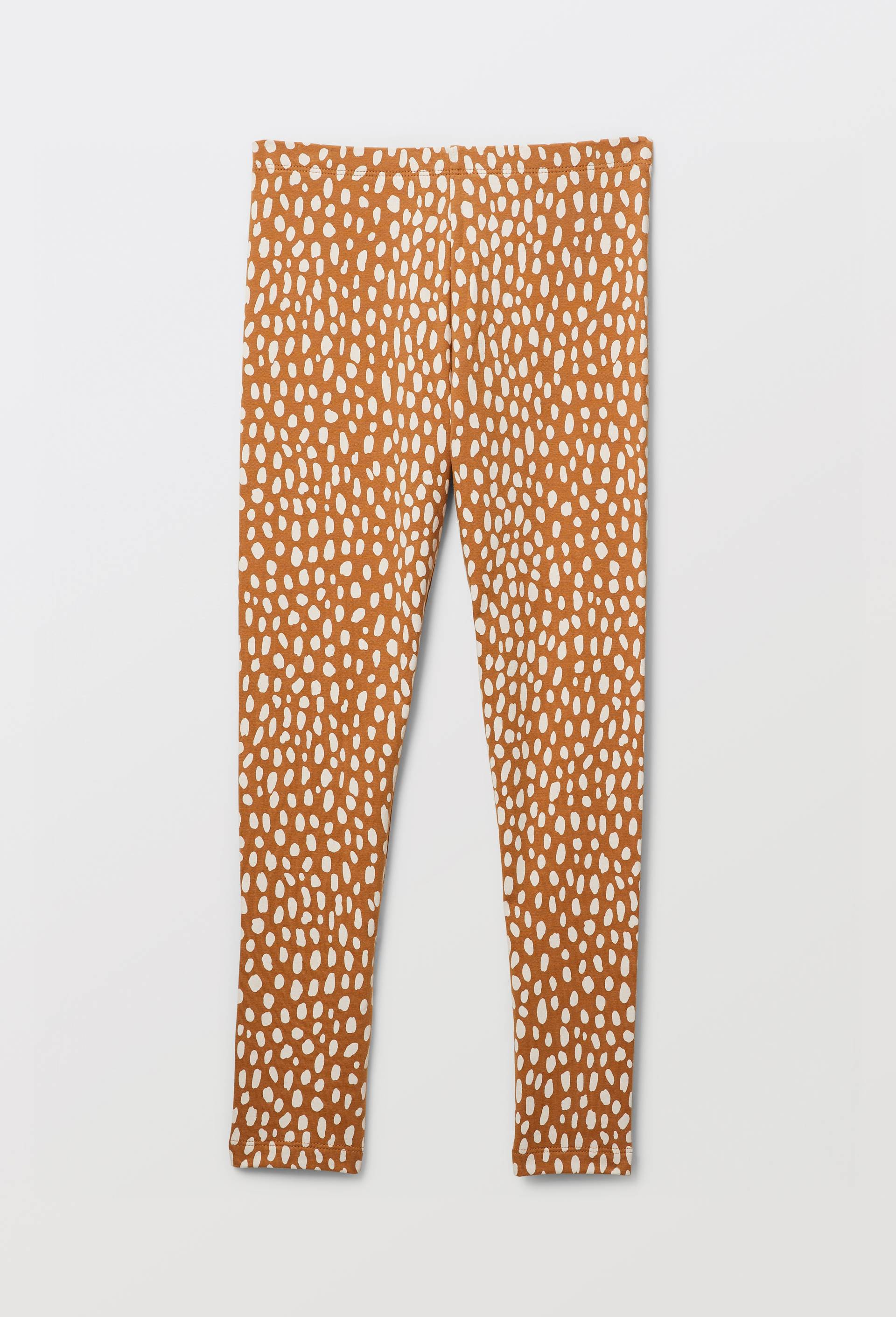 Legging chaud imprim&eacute; contenant du coton BIO GOTS, Brun clair, large image number 2