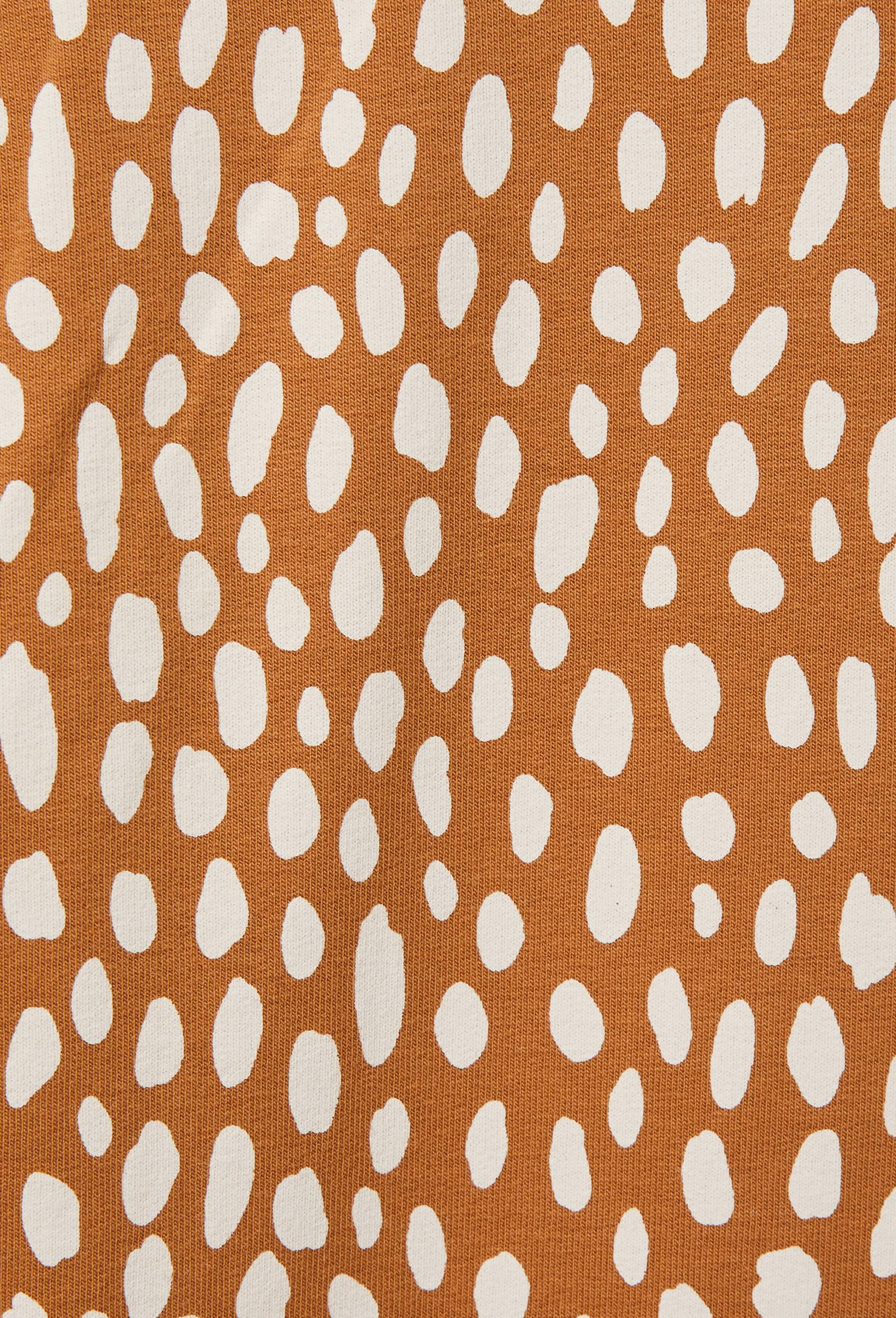 Legging chaud imprim&eacute; contenant du coton BIO GOTS, Brun clair, large image number 4