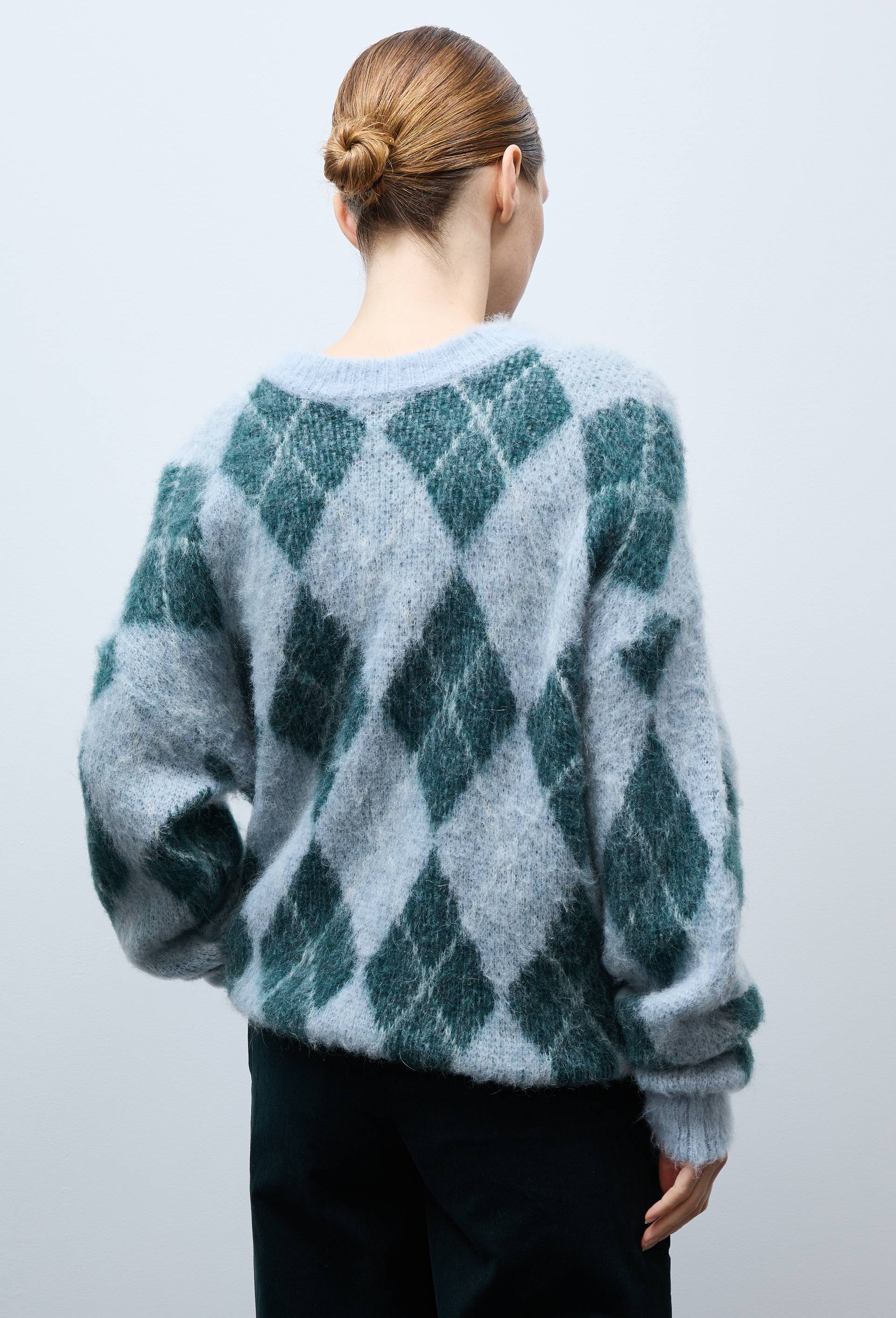 Pull Burlington col rond contenant de l'alpaga, Vert, large image number 2.0