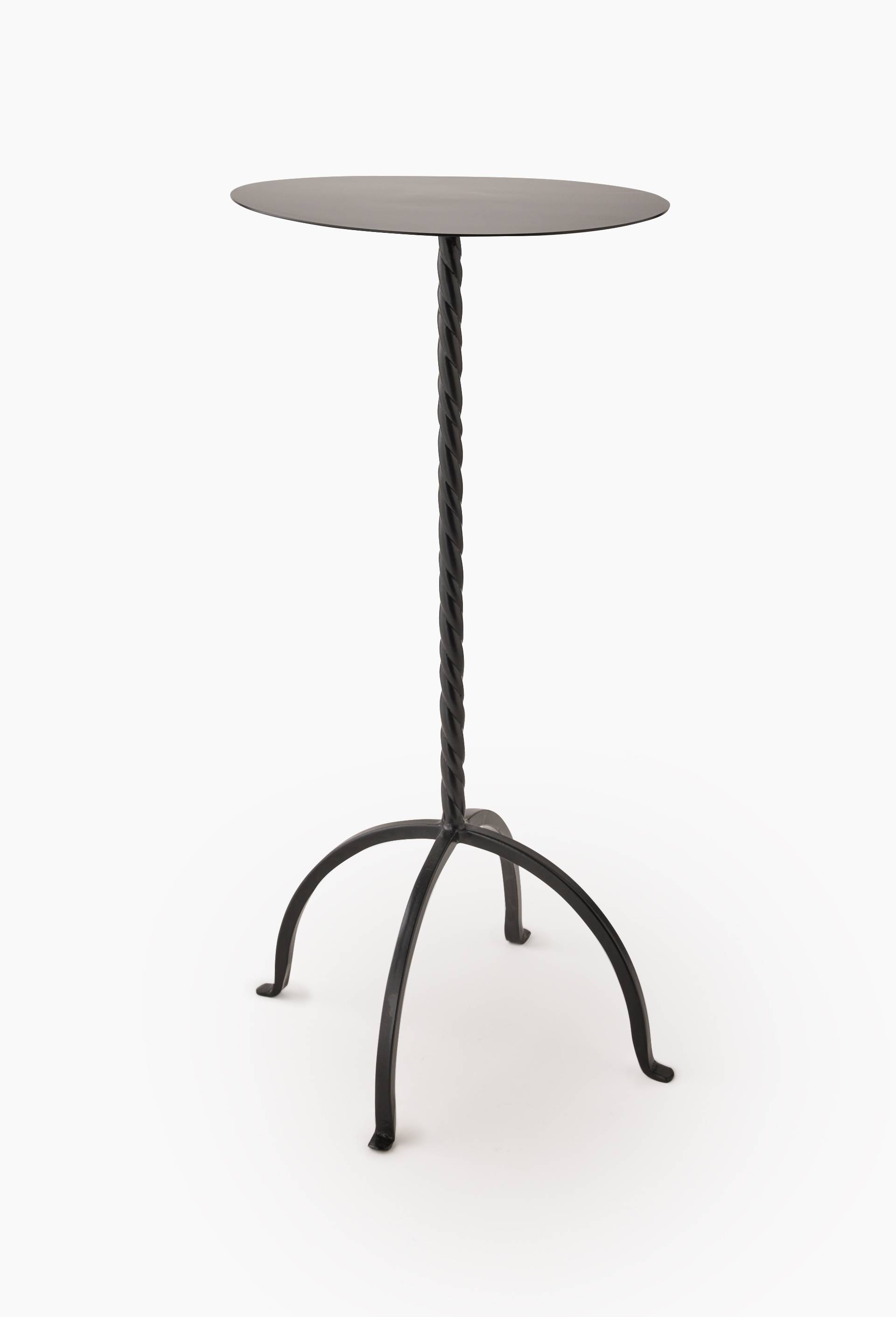 Table twist&eacute;, 33xH68cm, en m&eacute;tal, Noir, large image number 0.0