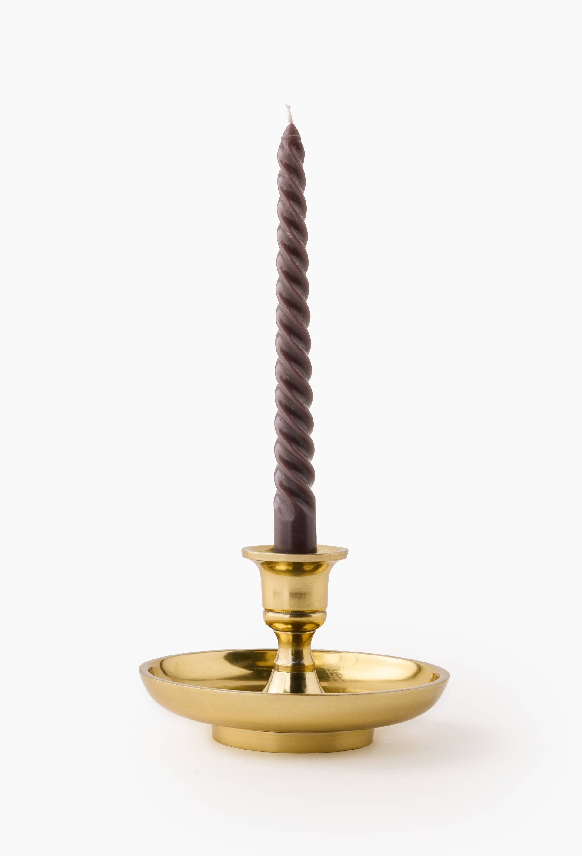 Lot de bougies twist&eacute; antique, 2,15xH20cm en cire, Brun fonc&eacute;, large image number 0