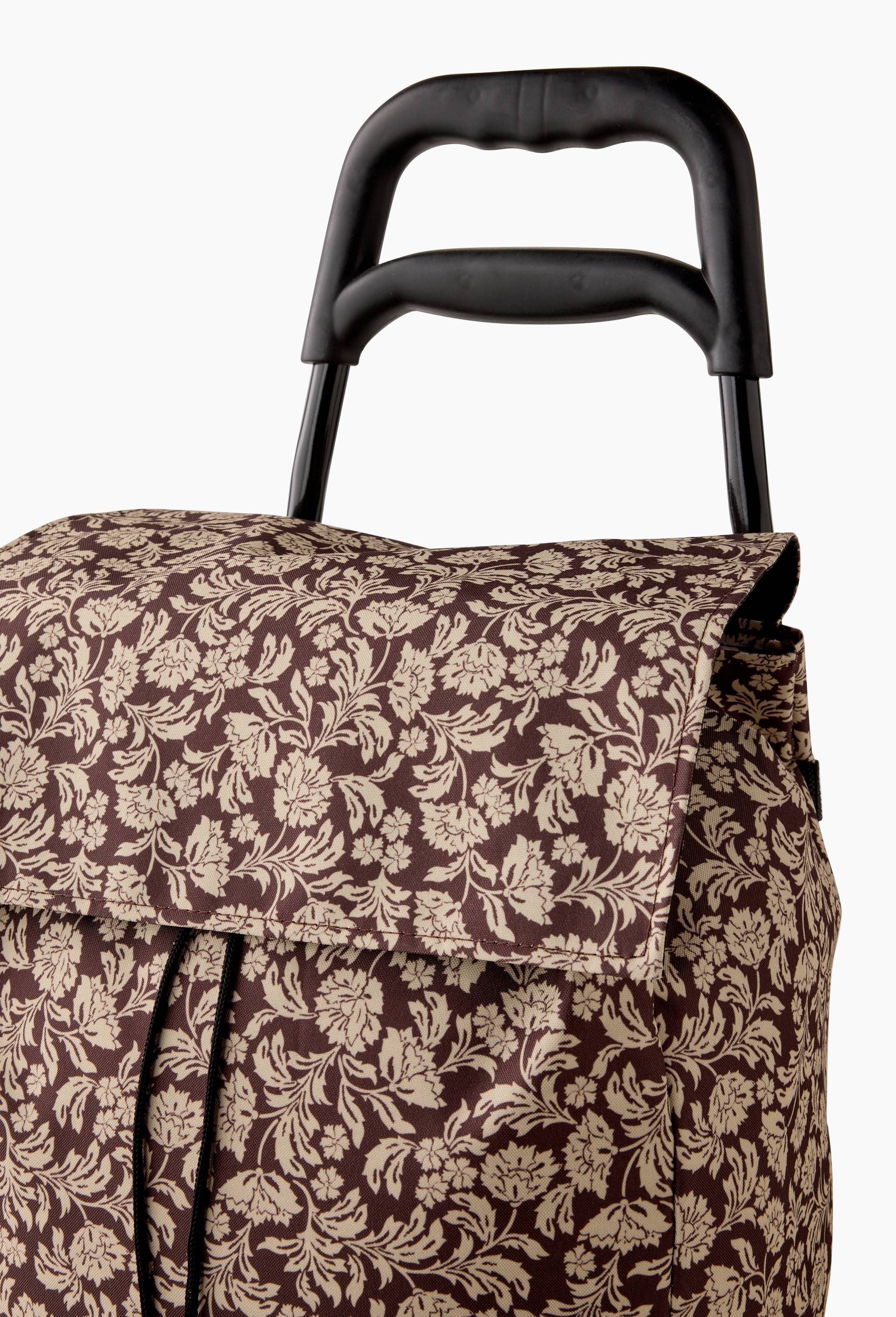 Poussette de march&eacute; finition imprim&eacute;e, 38L, Brun fonc&eacute;, large image number 1