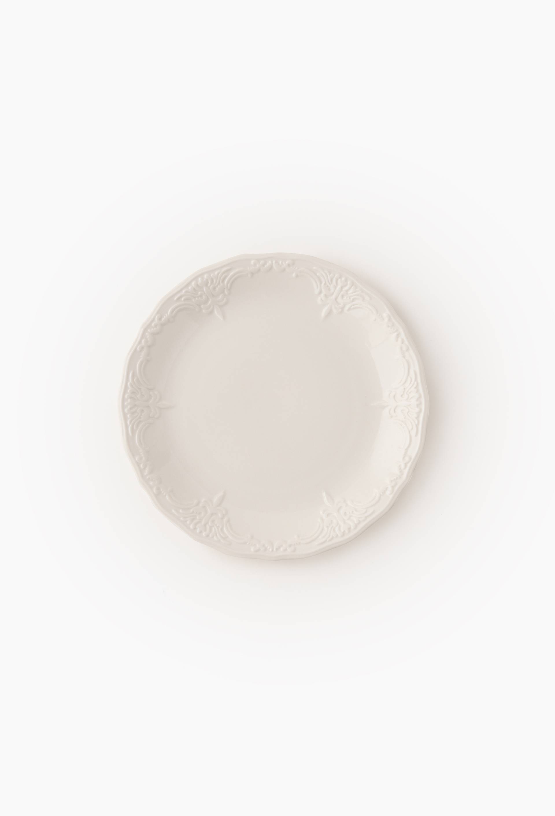 Assiette &agrave; dessert finition relief, 21cm, Blanc, large image number 0.0