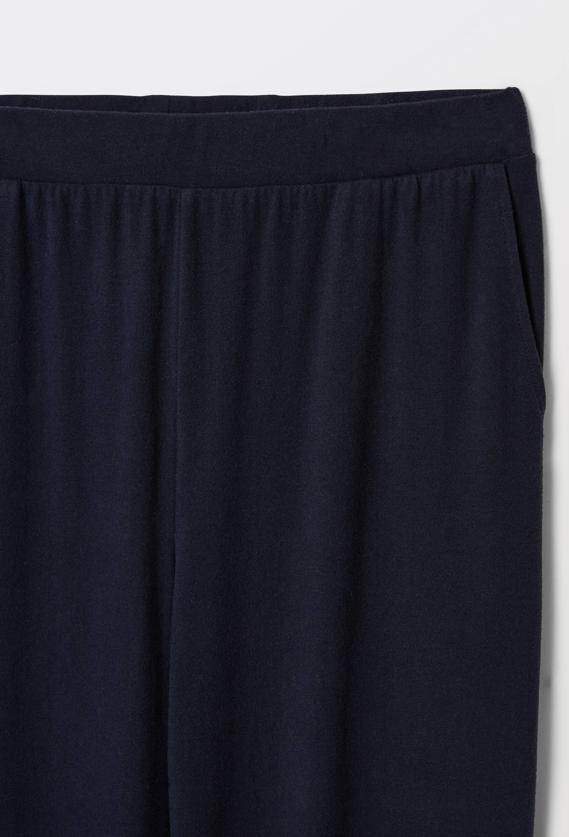 Pantalon uni en coton et modal, Bleu fonc&eacute;, large image number 4