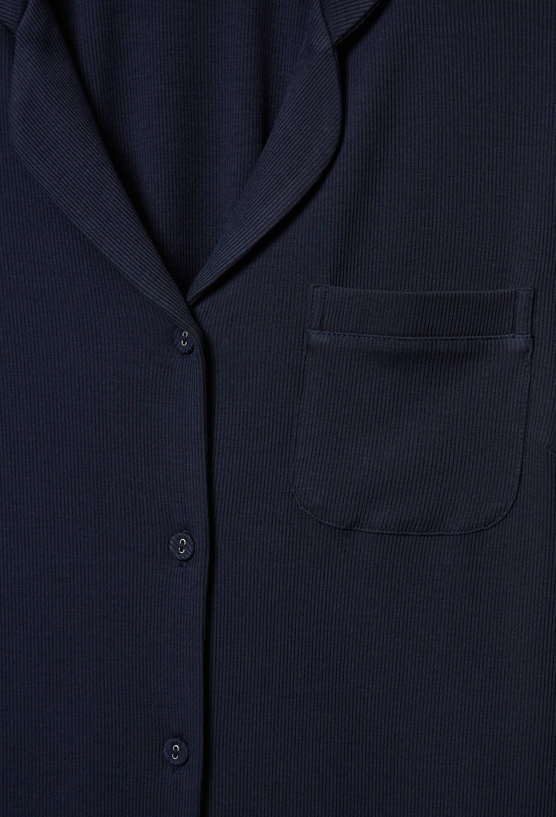 Chemise de pyjama en modal c&ocirc;tel&eacute;, Bleu fonc&eacute;, large image number 4.0