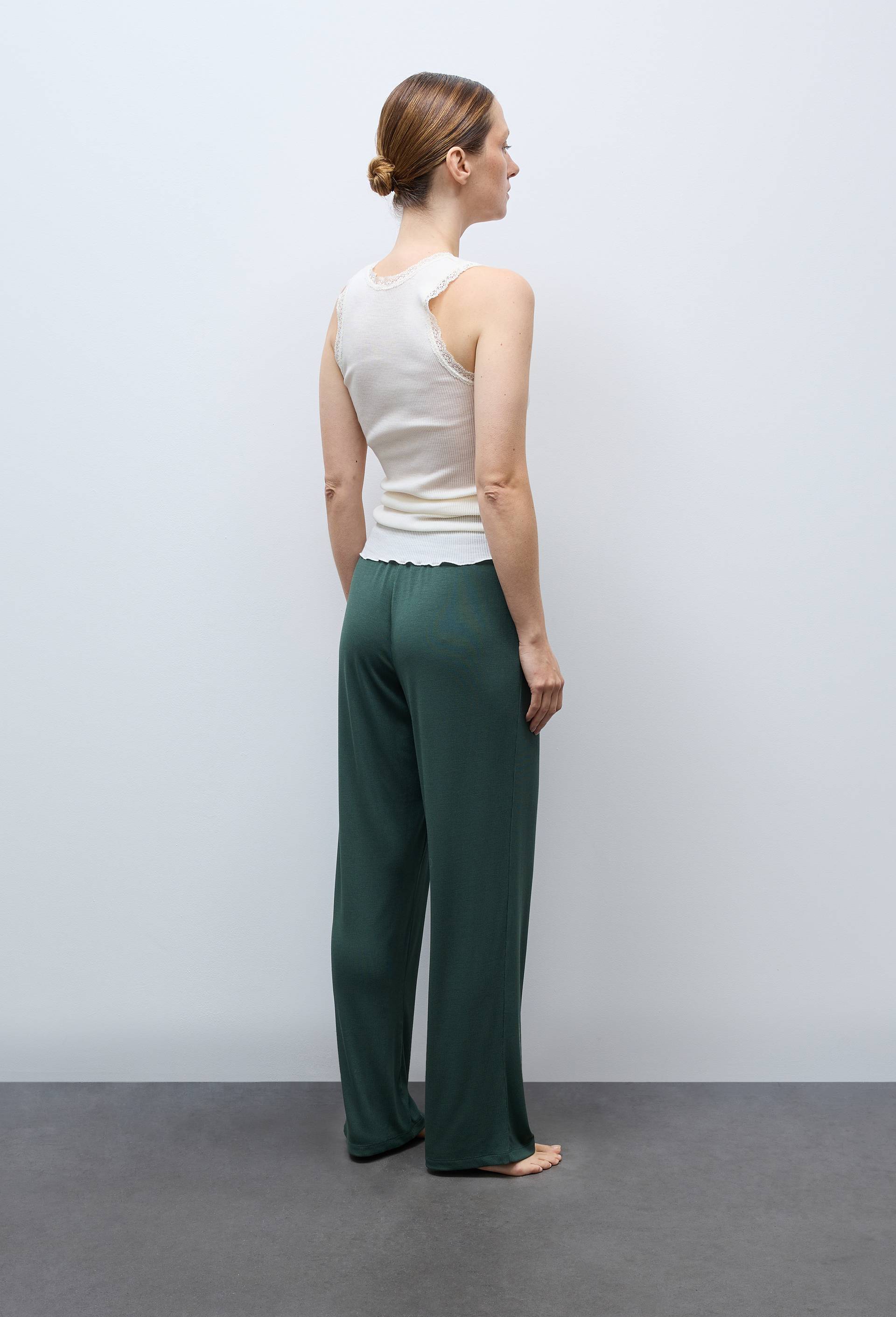 Pantalon de pyjama en modal c&ocirc;tel&eacute;, Vert fonc&eacute;, large image number 1