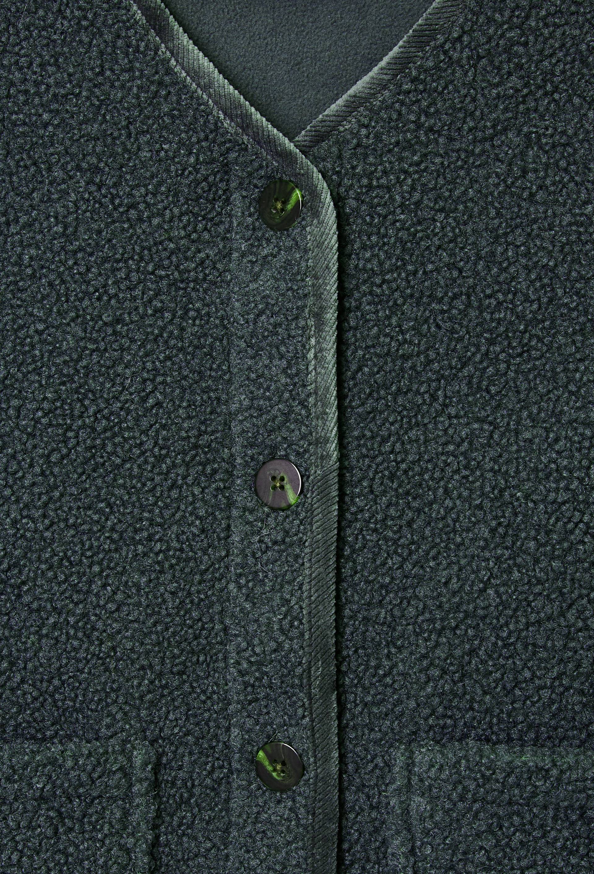 Veste sans manche en sherpa, Vert fonc&eacute;, large image number 4.0