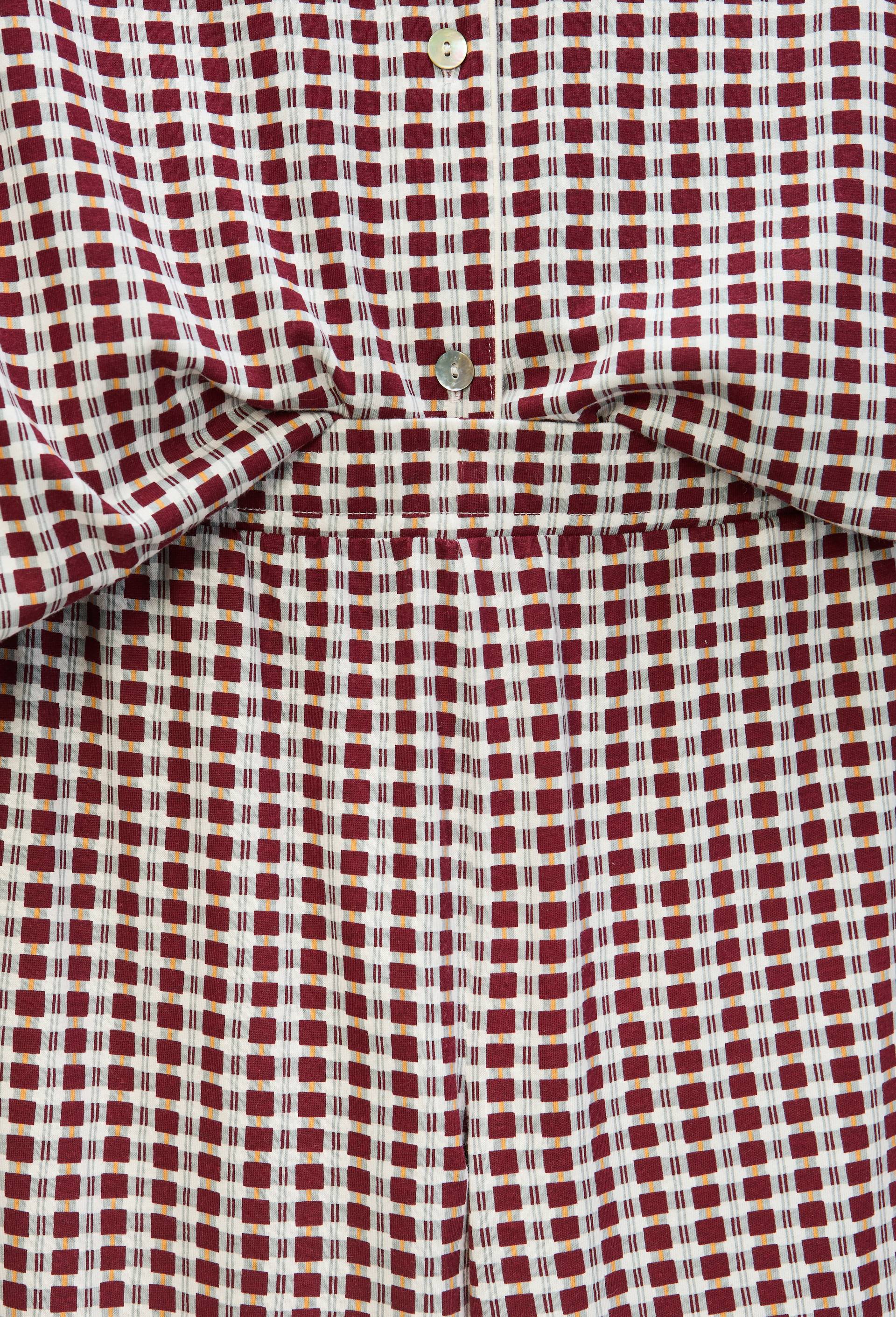 Pyjama &agrave; carreaux en coton, Ecru, large image number 4