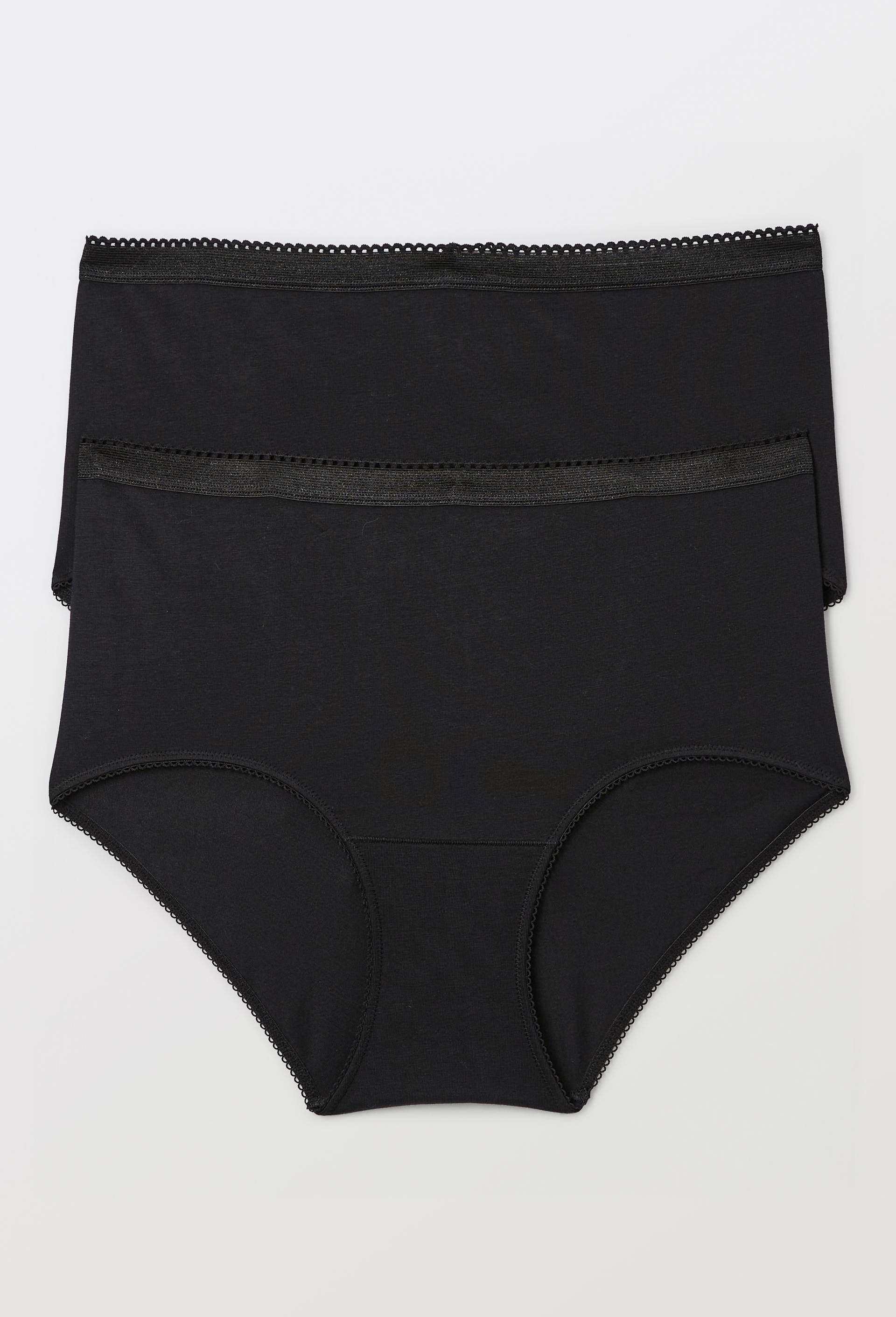 Lot de 2 culottes maxi en coton, Noir, large image number 2