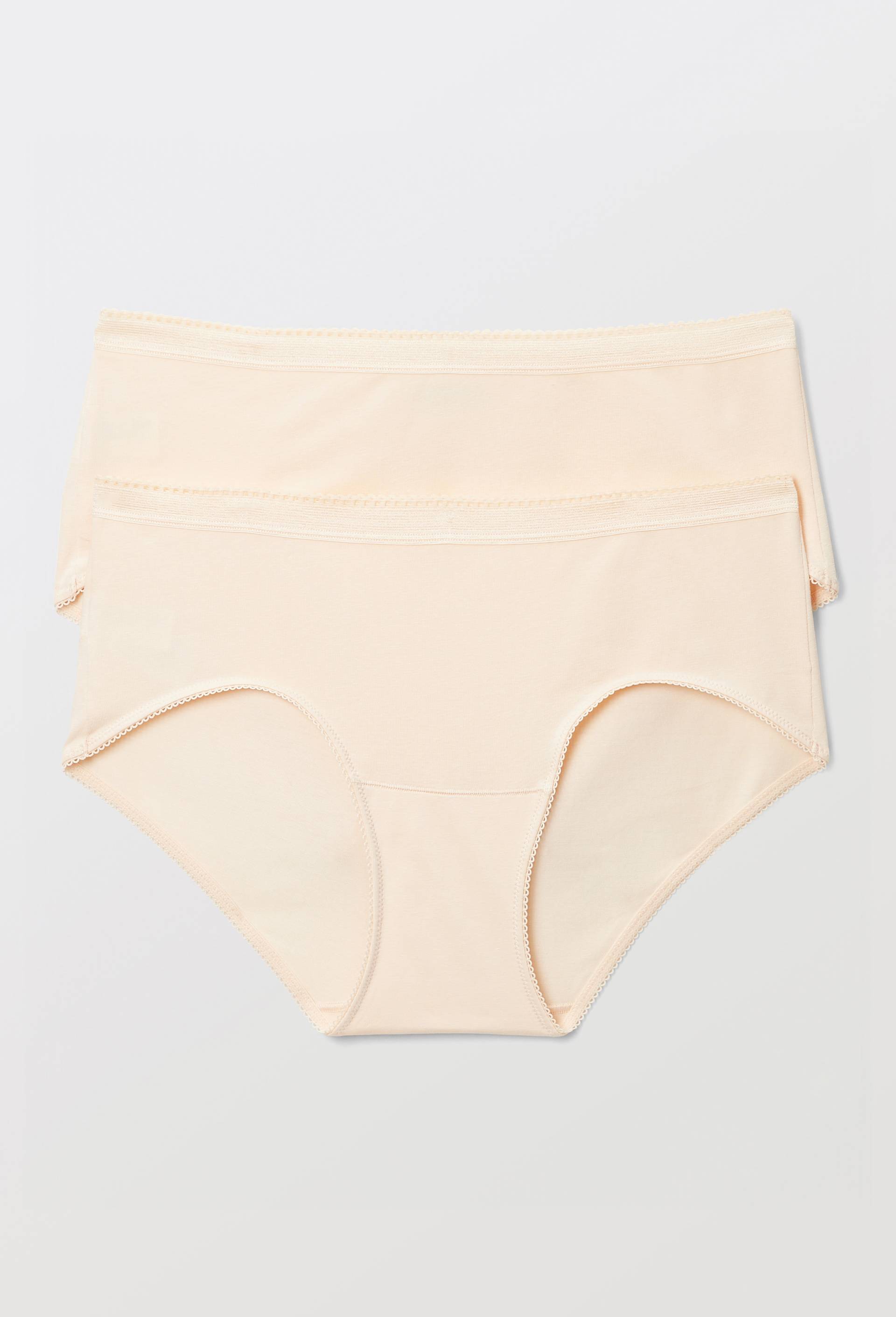 Lot de 2 culottes midi en coton, Rose clair, swatch image