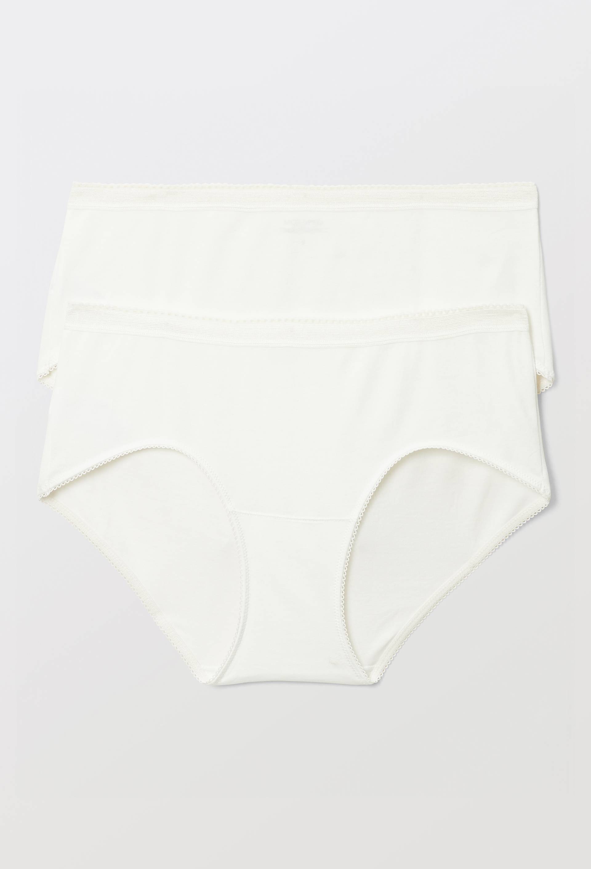 Lot de 2 culottes midi en coton, Ecru, large image number 0