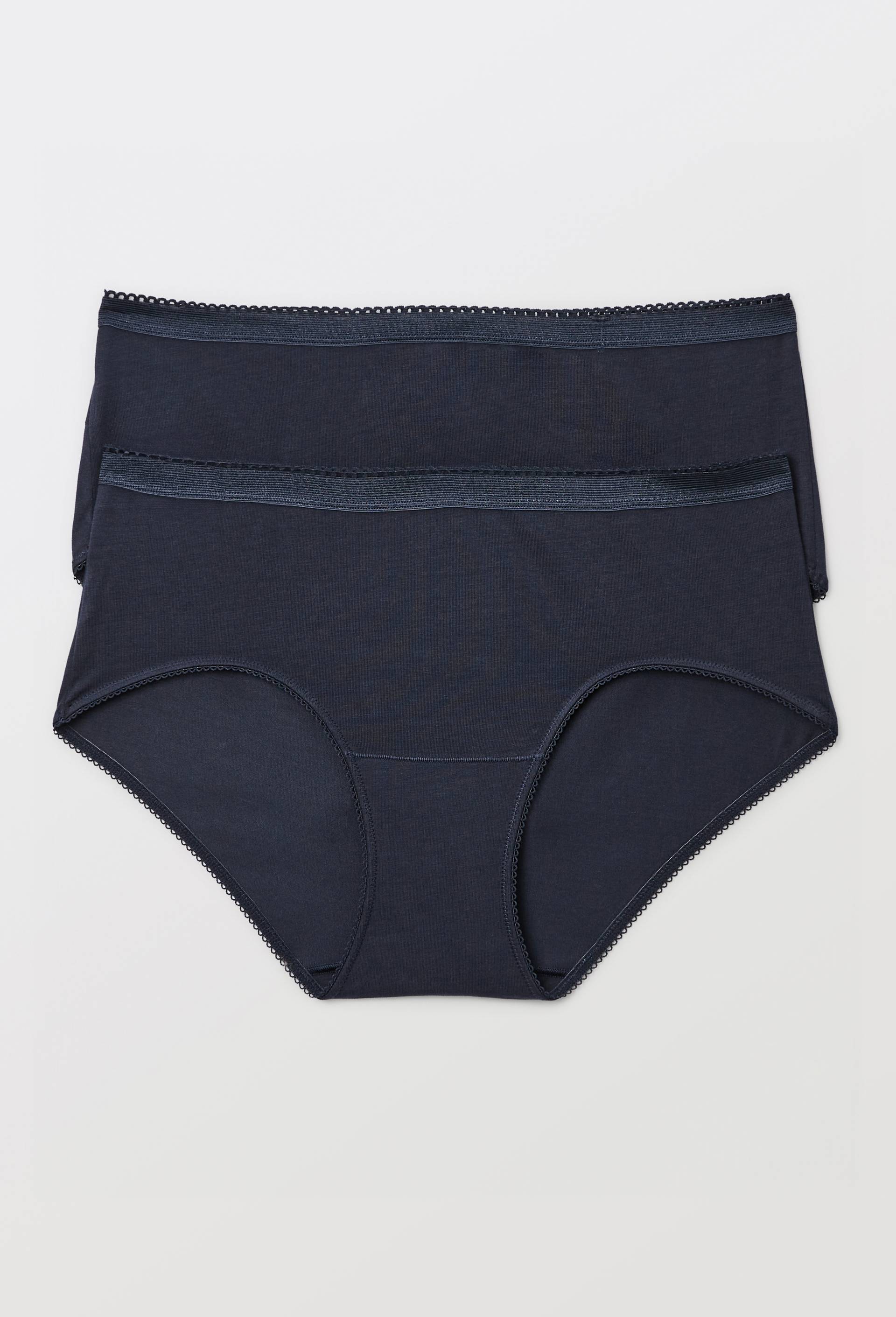 Lot de 2 culottes midi en coton, Bleu fonc&eacute;, large image number 3