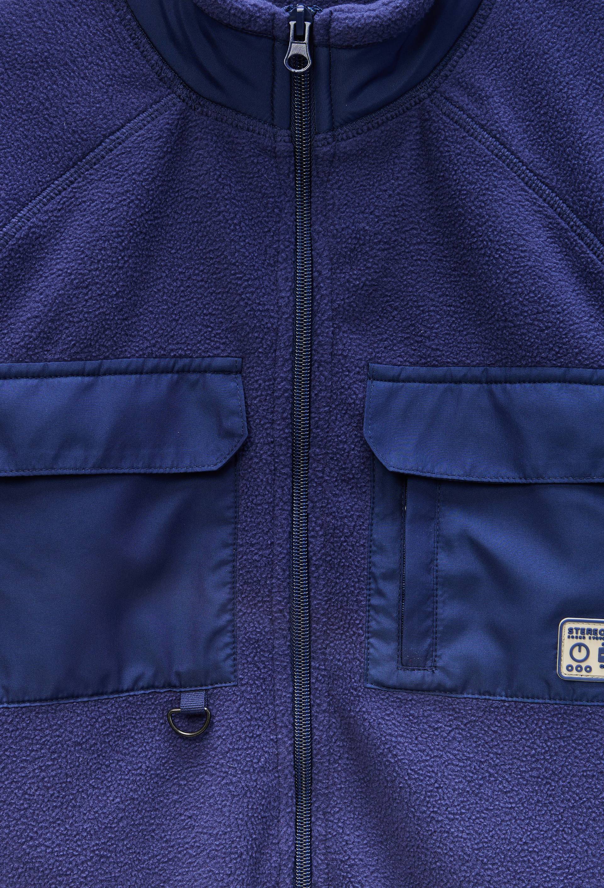 Veste polaire avec poche poitrine, Bleu fonc&eacute;, large image number 2.0