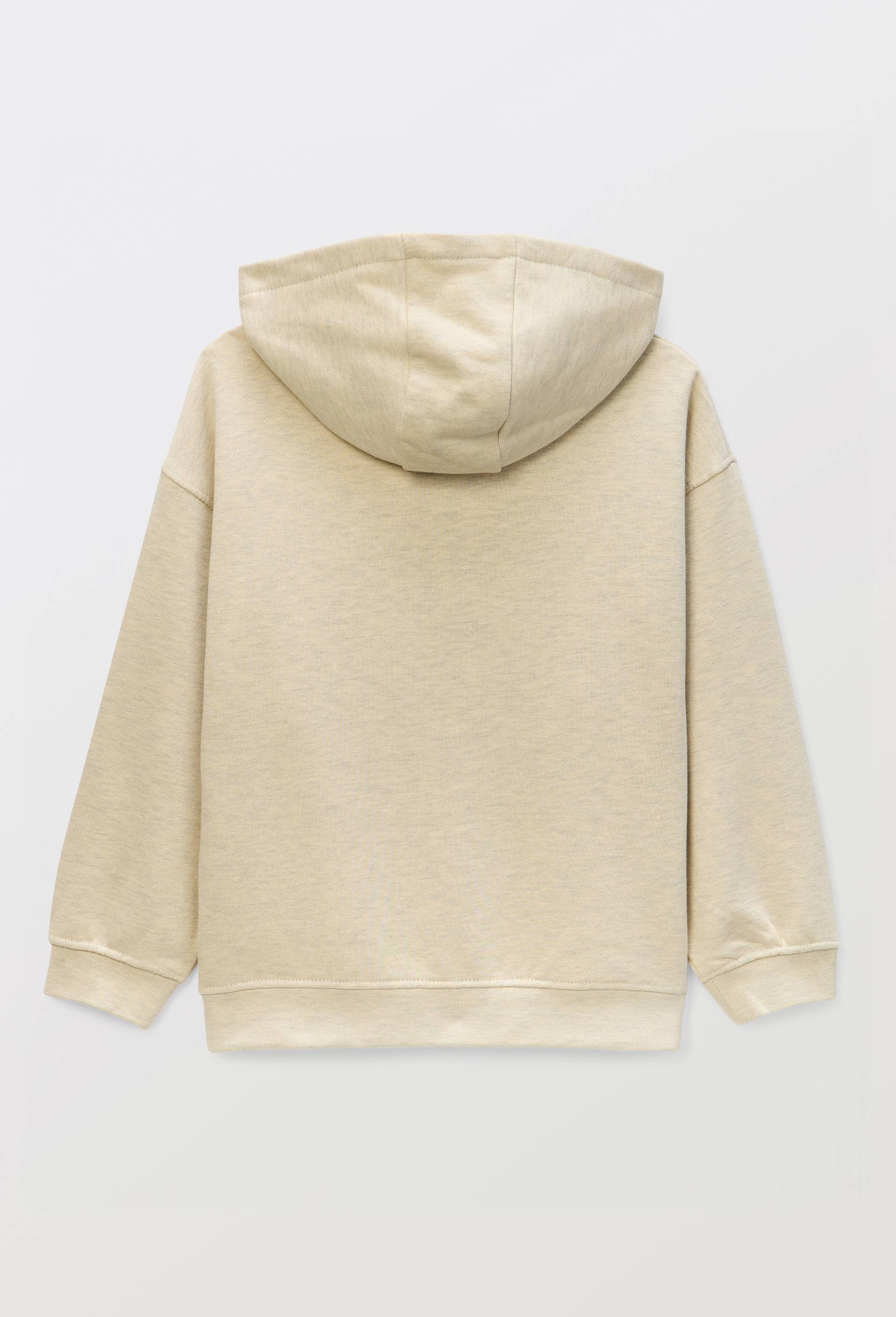 Sweat &agrave; capuche contenant en coton BIO, Beige, large image number 1