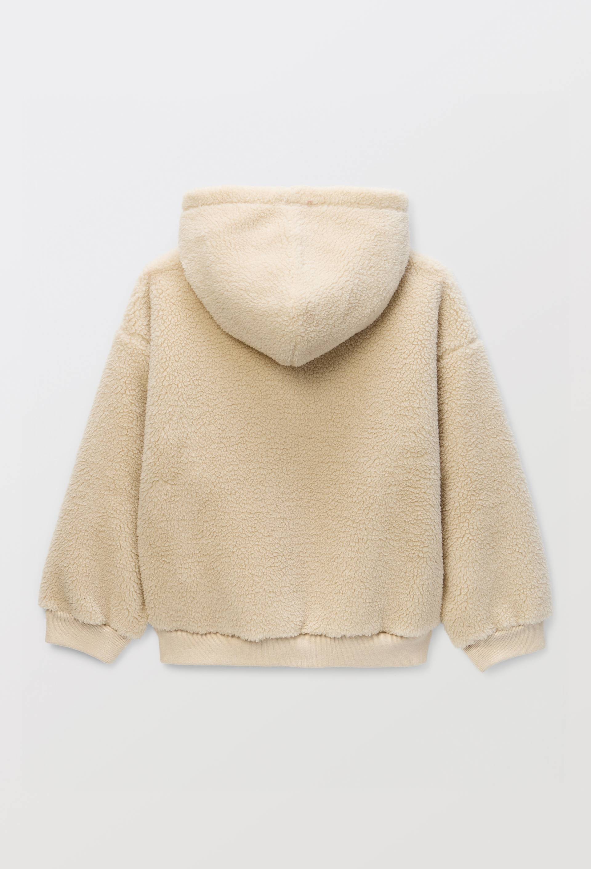 Sweat &agrave; capuche imprim&eacute; contenant du coton BIO GOTS, Beige, large image number 1