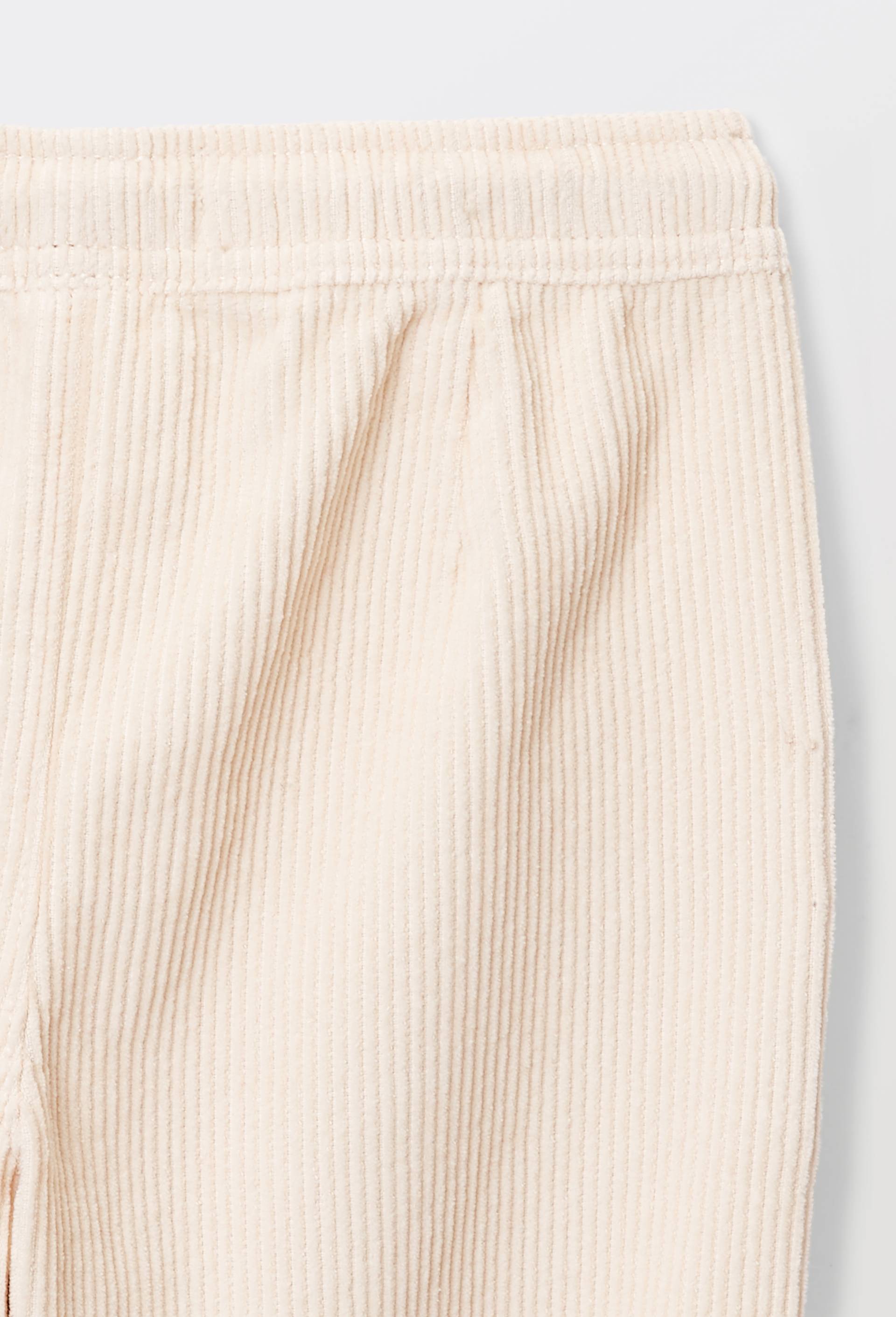 Pantalon taille &eacute;lastiqu&eacute;e uni contient du coton, Beige clair, large image number 4