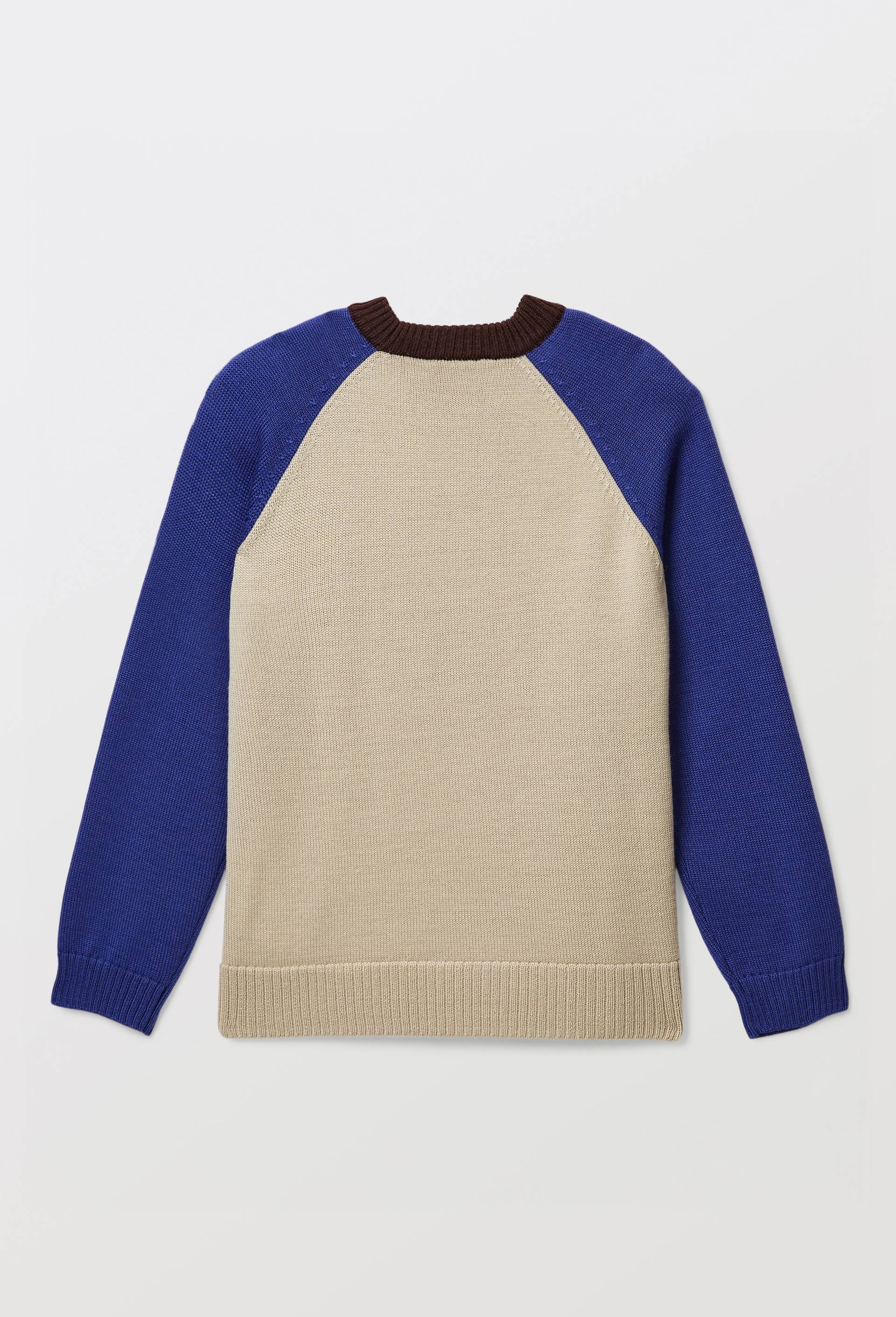Pull color block contenant de la laine, Bleu, large image number 1.0