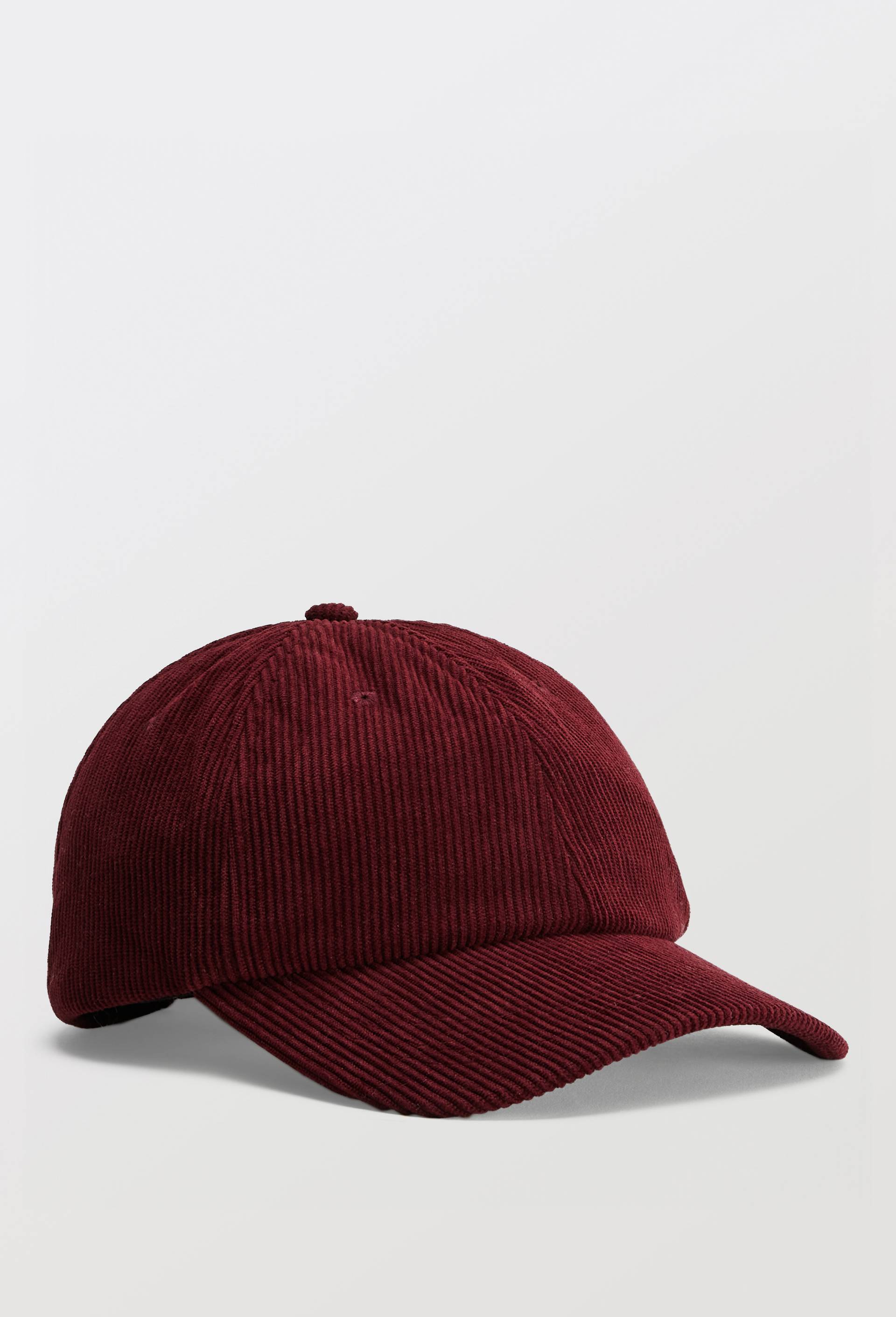 Casquette en velours c&ocirc;tel&eacute;, Rouge fonc&eacute;, swatch image