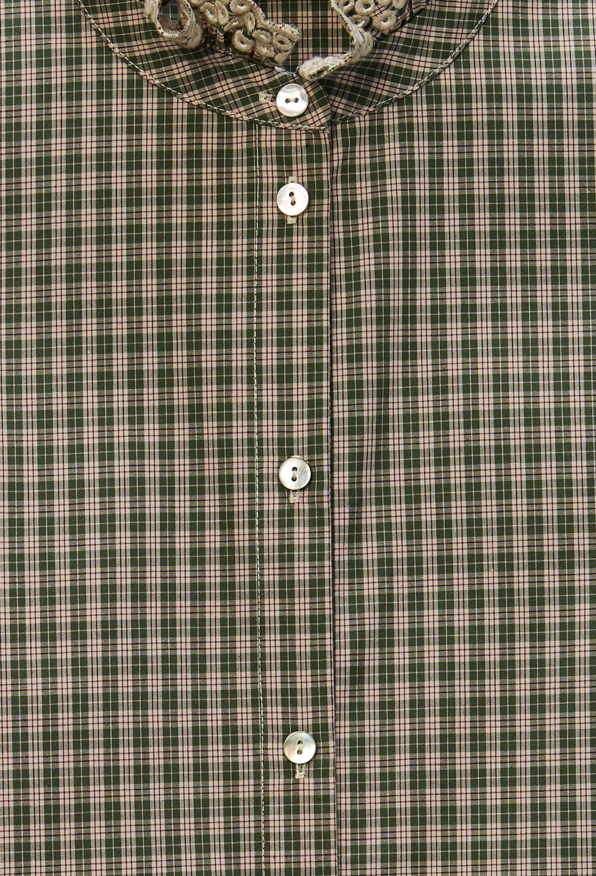 Chemise manches longues &agrave; carreaux en coton BIO GOTS, Vert fonc&eacute;, large image number 4.0
