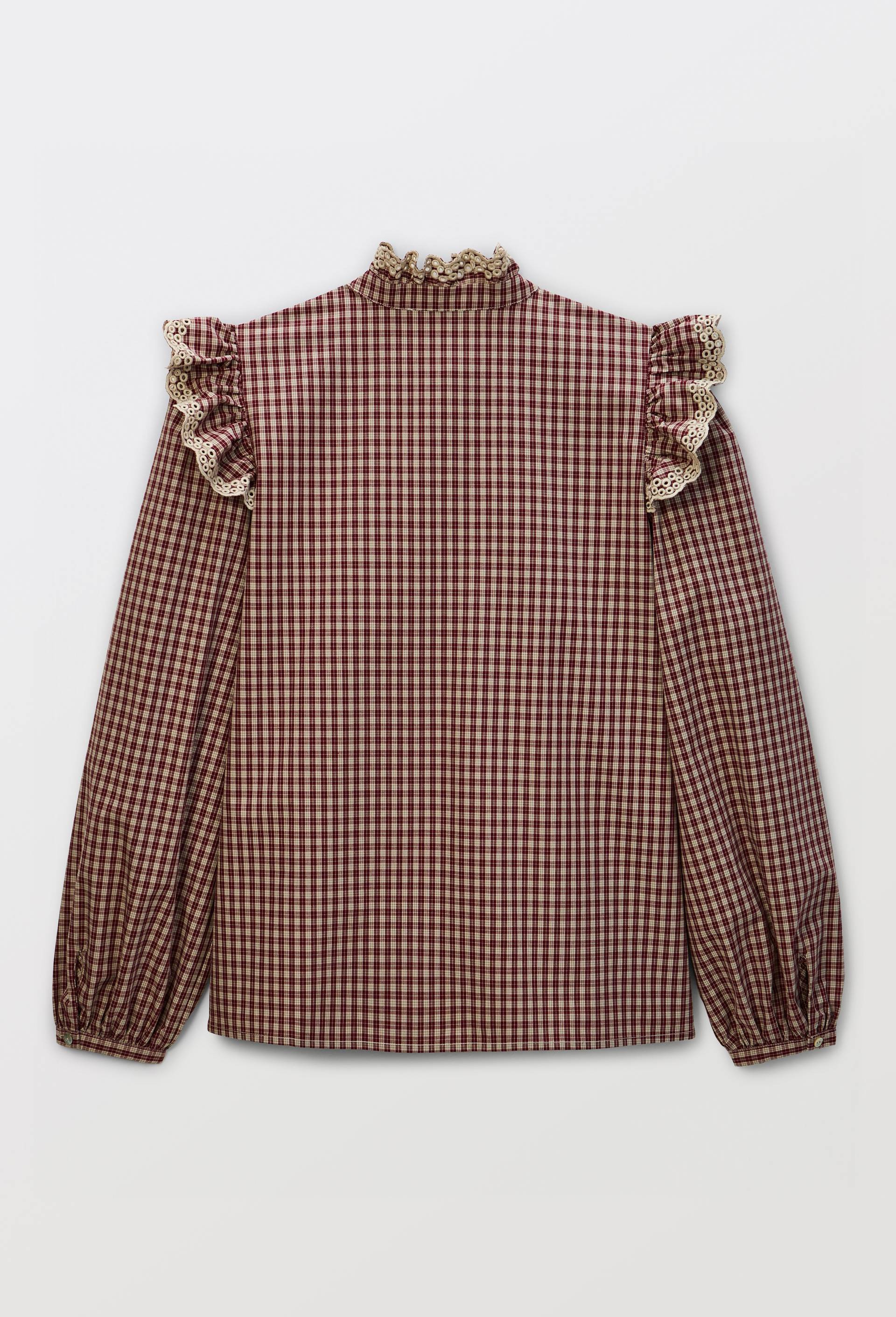 Chemise manches longues &agrave; carreaux en coton BIO GOTS, Brun, large image number 3.0