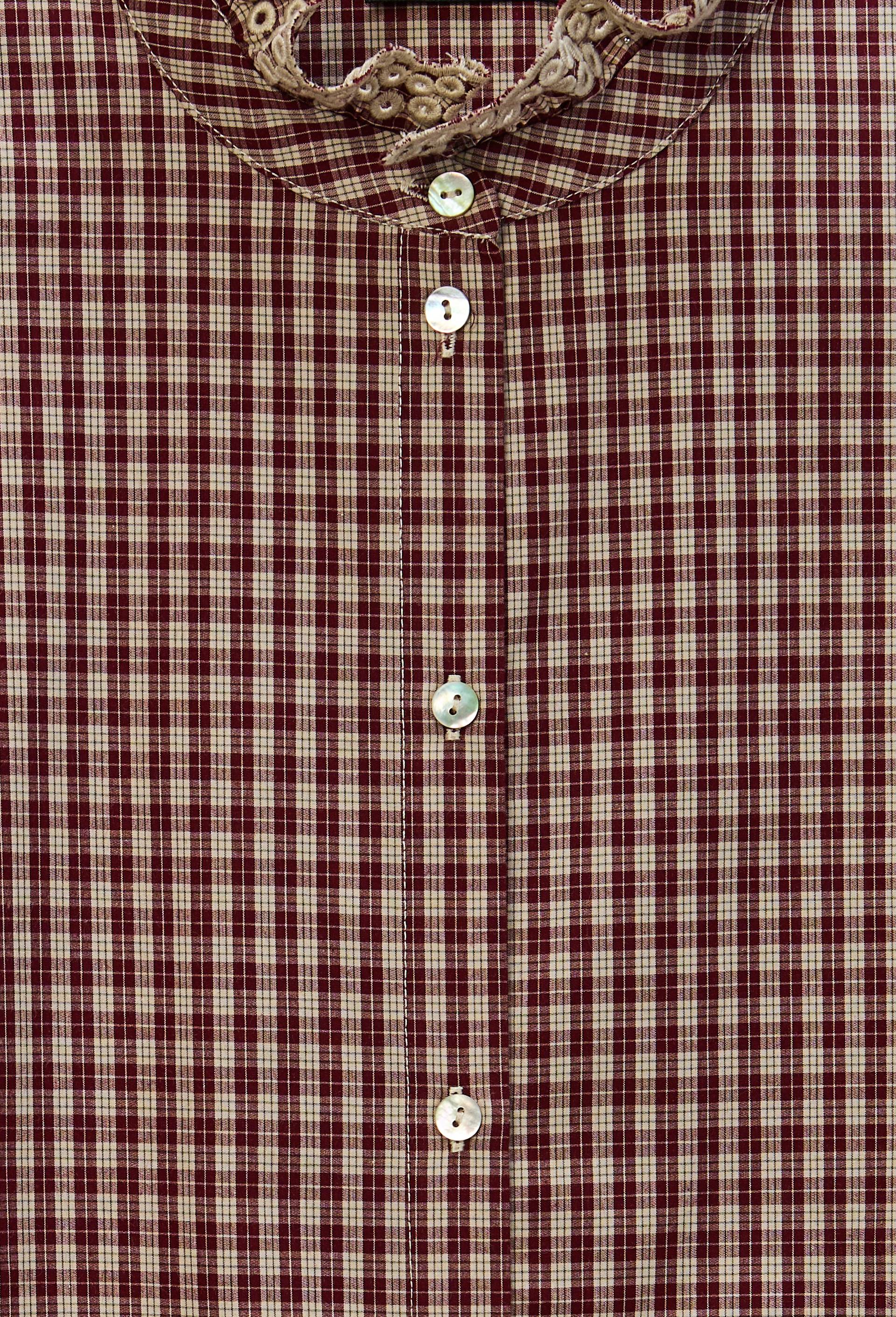 Chemise manches longues &agrave; carreaux en coton BIO GOTS, Brun, large image number 4