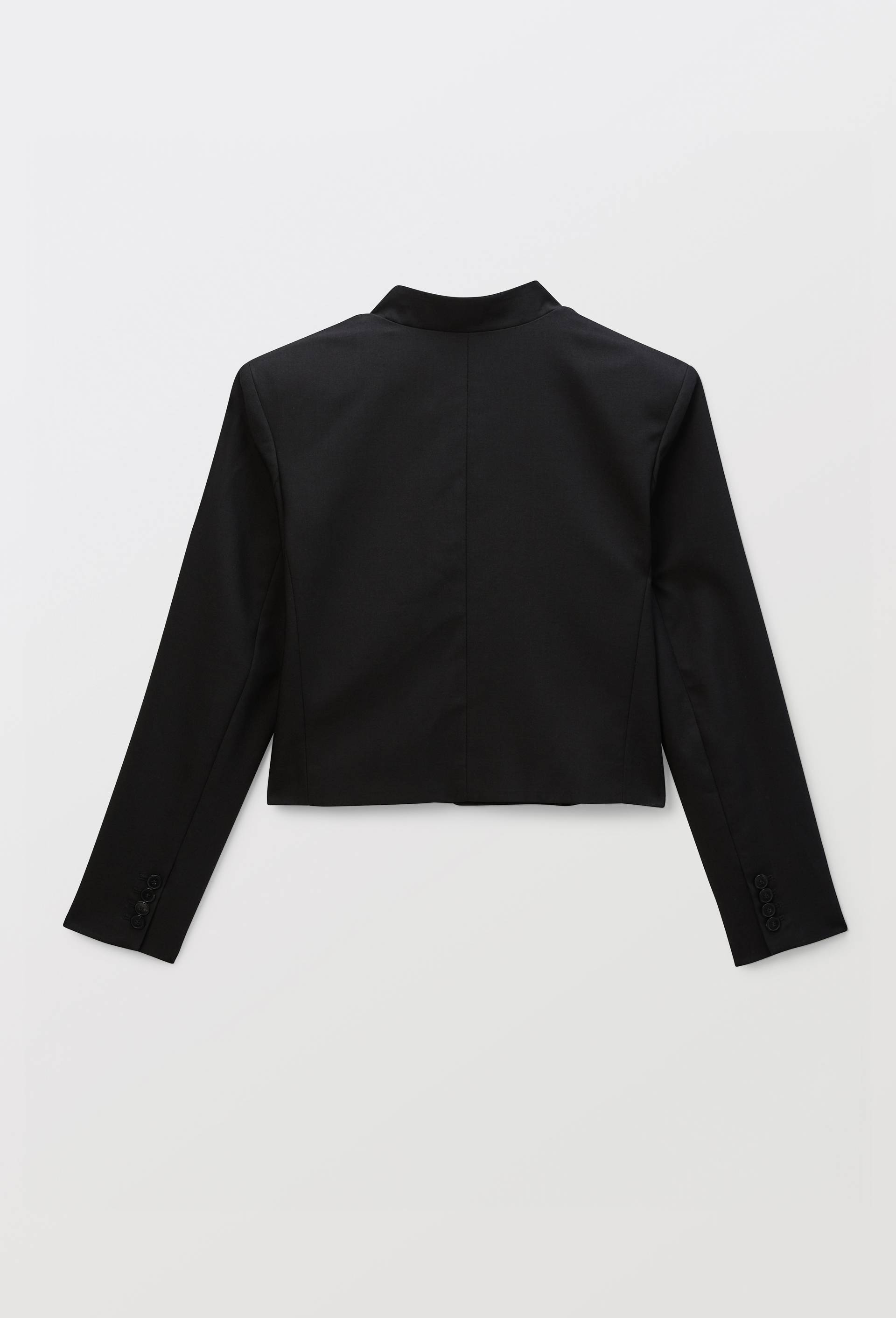Veste blazer manches longues unie, Noir, large image number 3.0