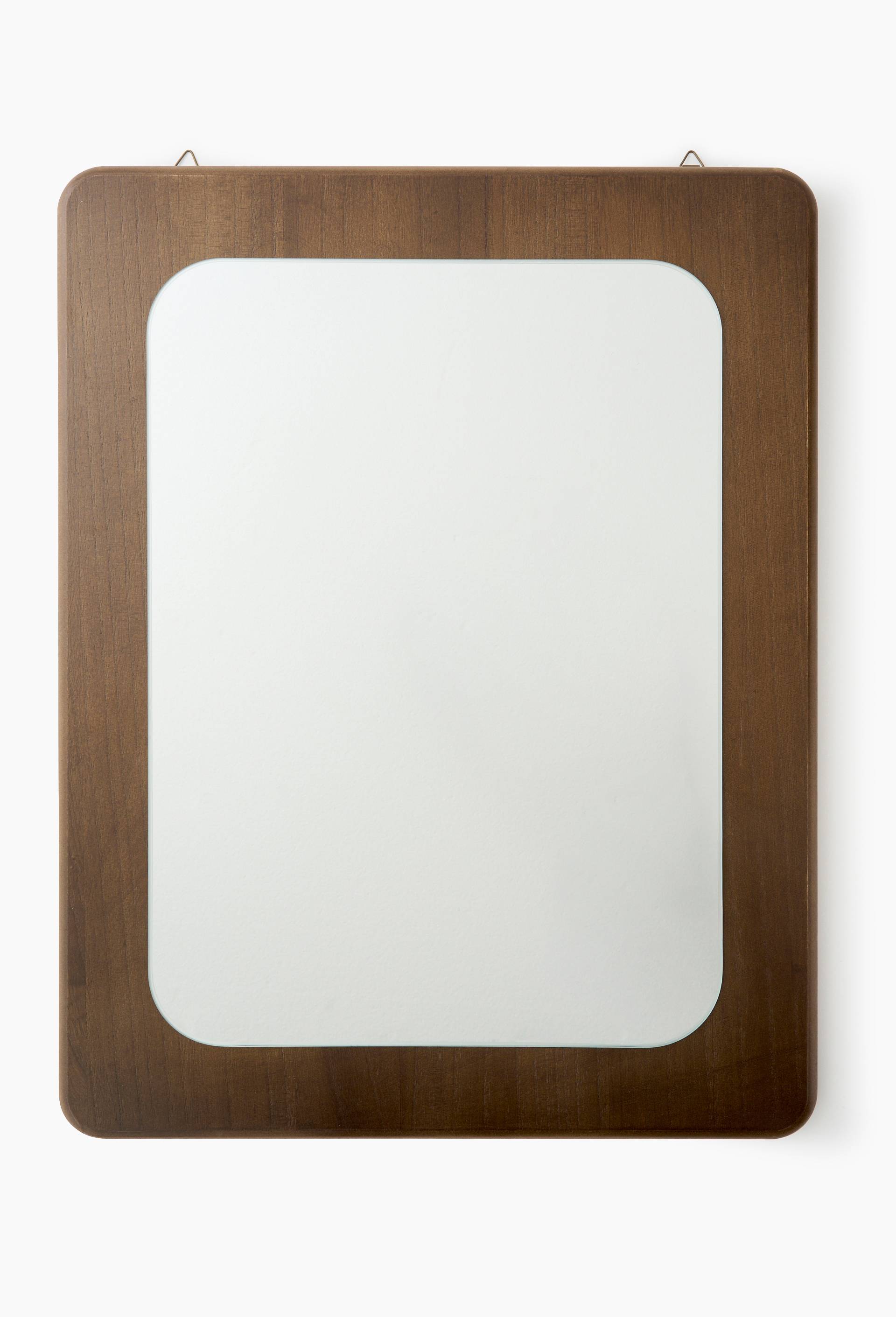 Miroir plat bois rectangle, 1,5x47xH60cm, Brun, large image number 0
