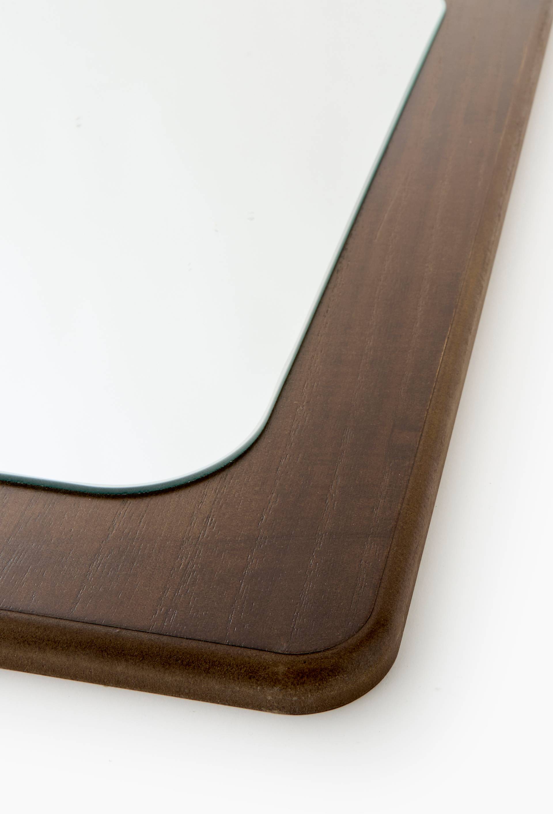 Miroir plat bois rectangle, 1,5x47xH60cm, Brun, large image number 1.0