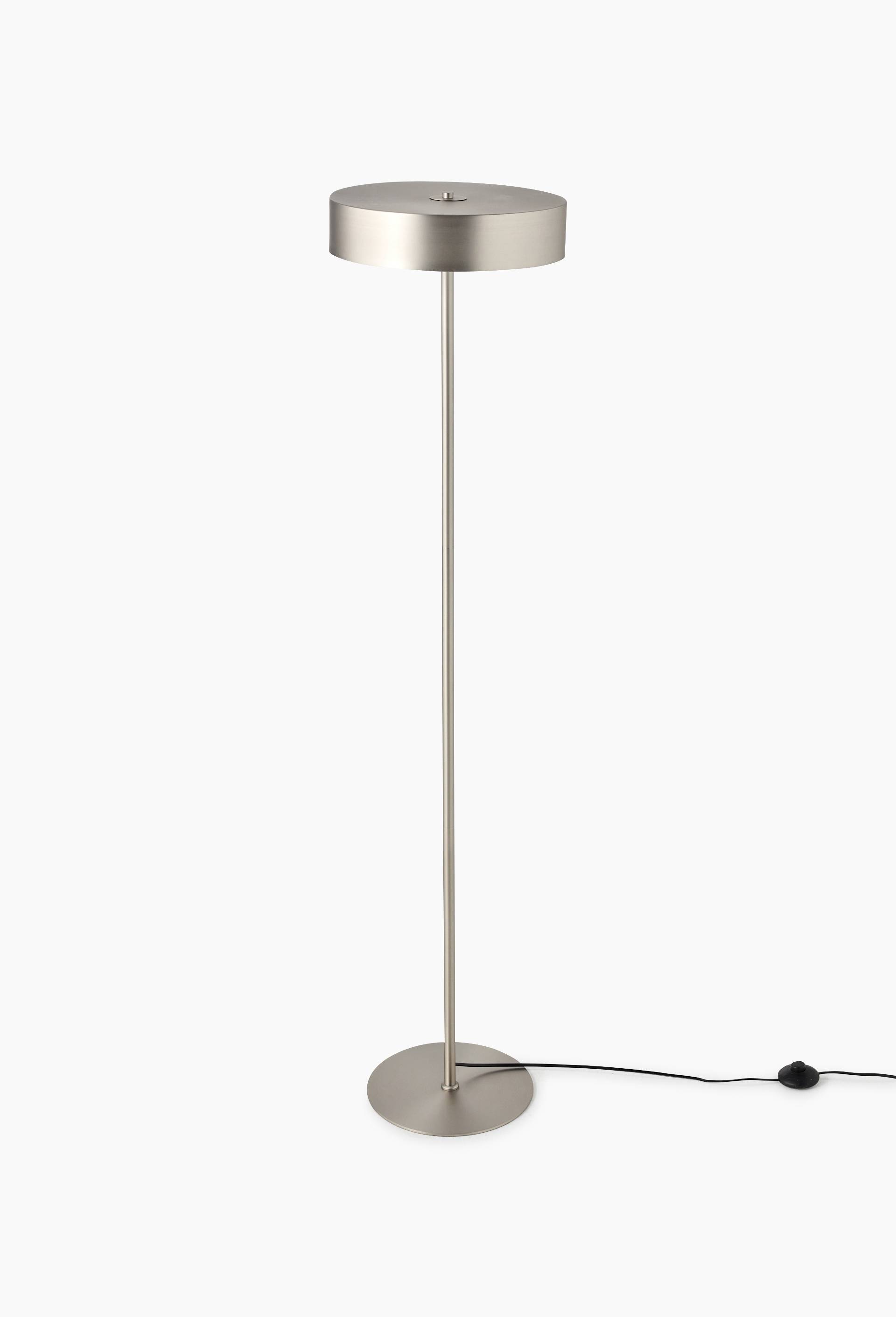 Lampadaire inox, 35xH154cm, en acier, Argent, large image number 0