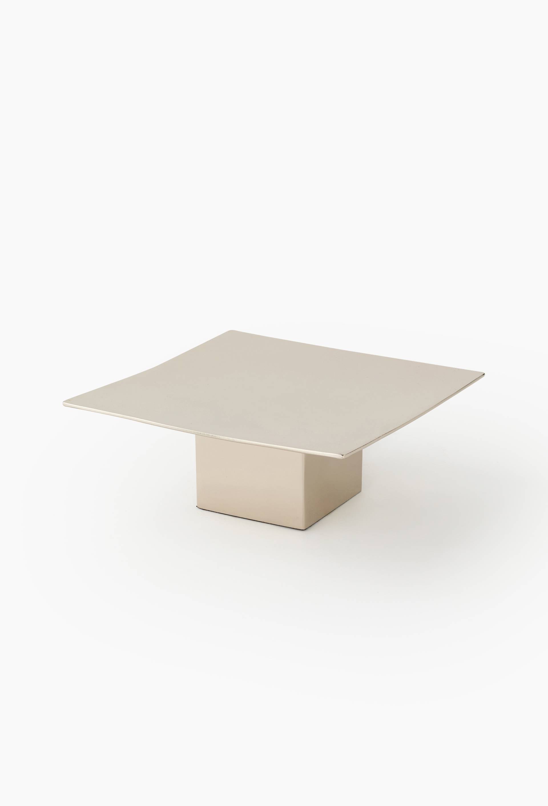 Coupelle d&eacute;corative, 25x25x9cm, en acier, Argent, large image number 0