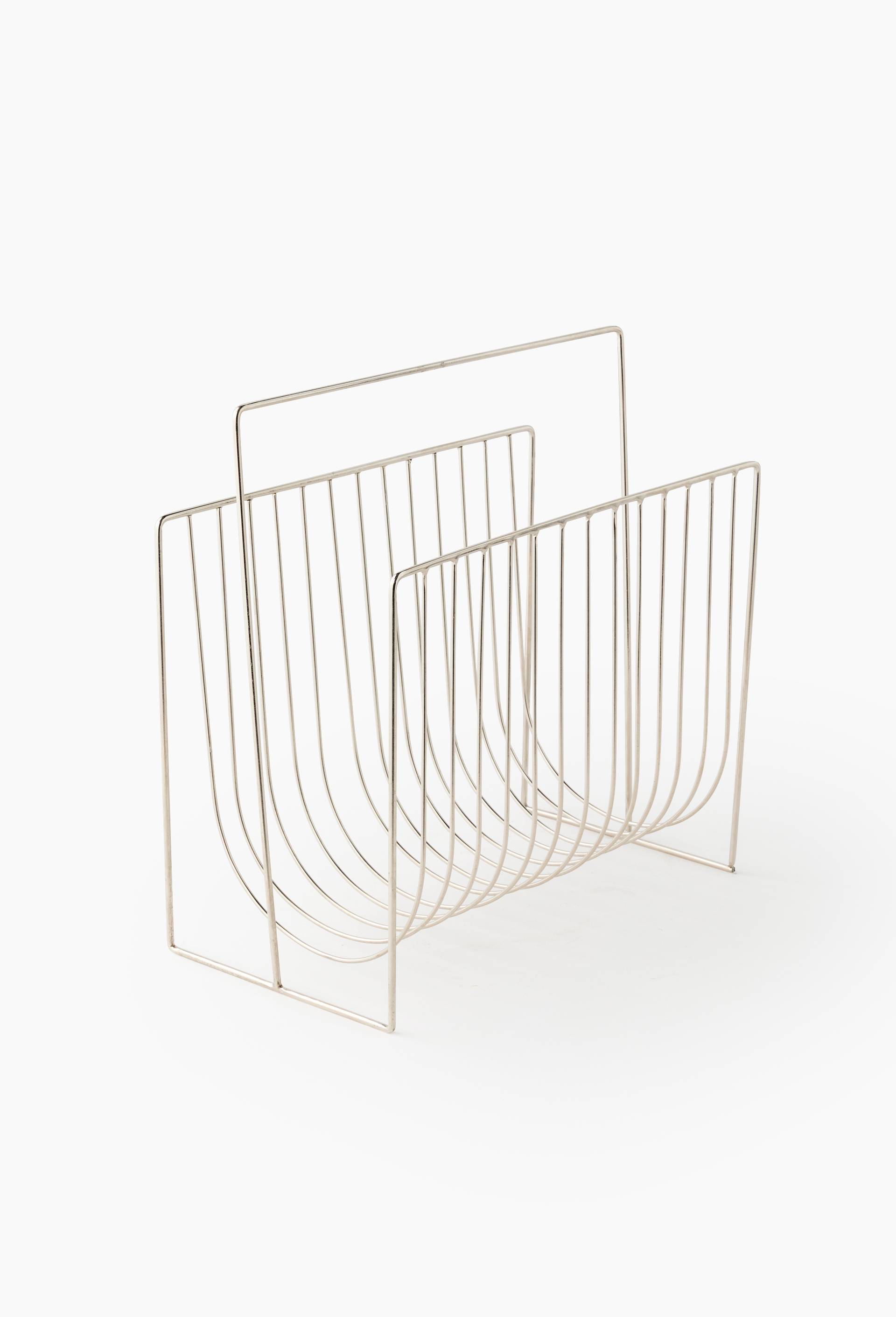 Porte revue, 36x20x38cm, en fer, Argent, large image number 0