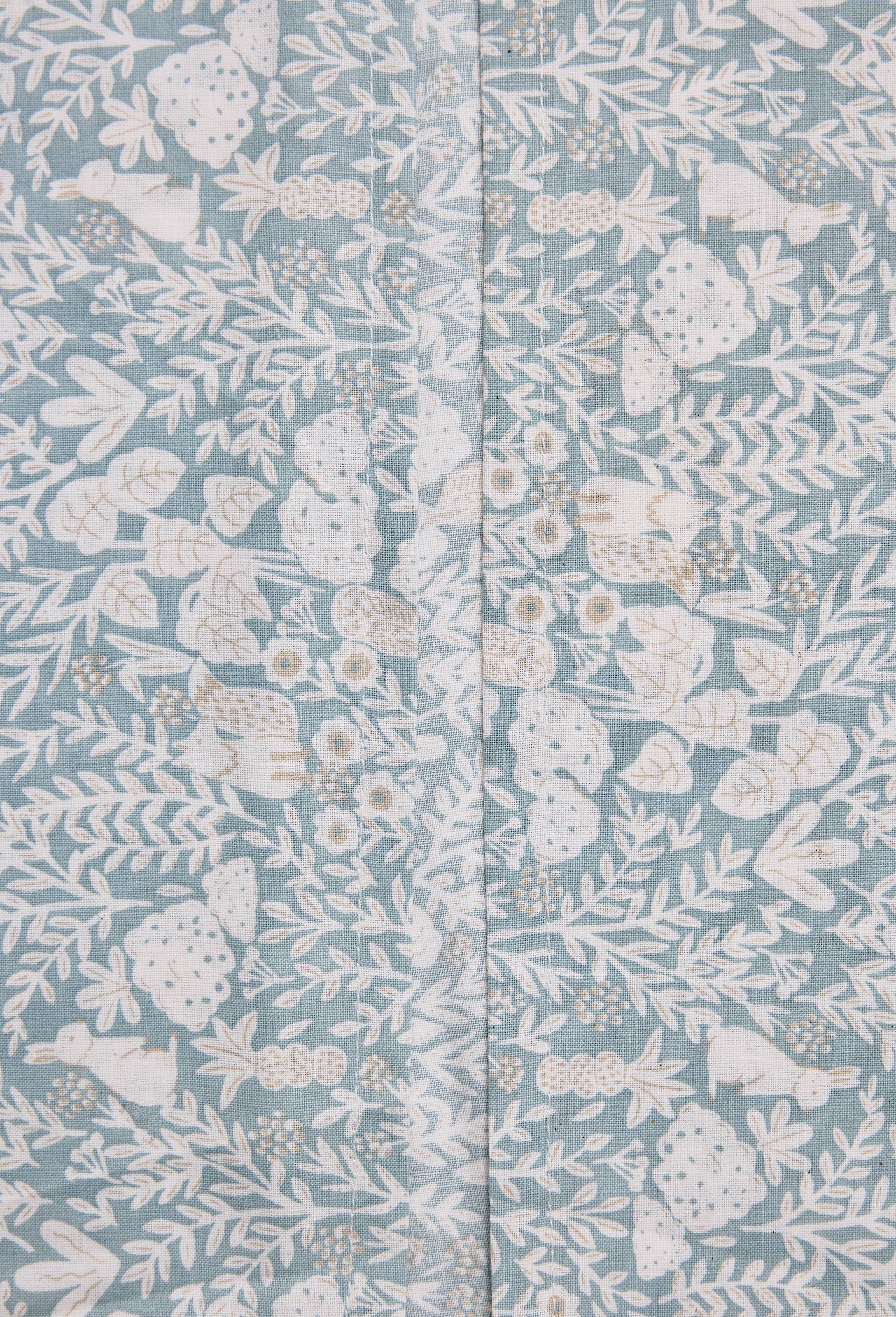 Lot linge de lit imprim&eacute;, housse de couette et taie d'oreiller, 140x200cm et 63x63cm, en coton bio GOTS, Vert clair, large image number 3