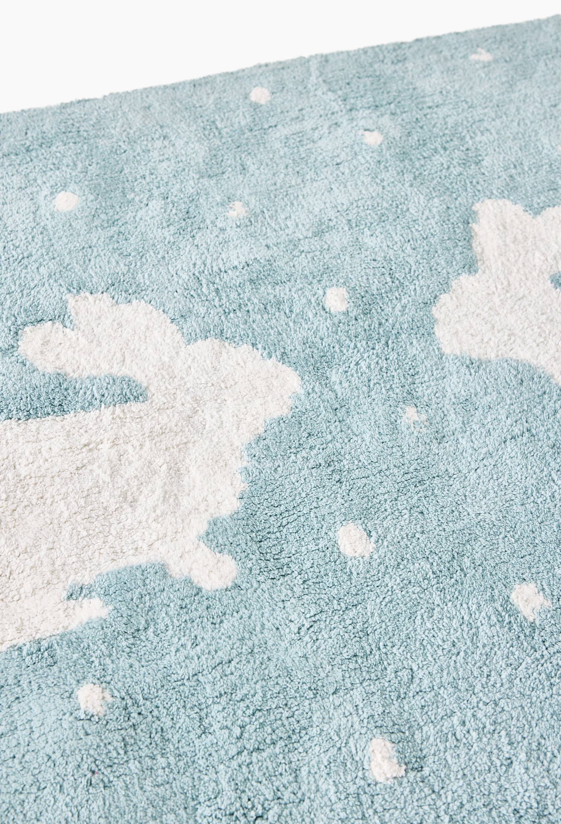 Tapis avec motif, 80x120 cm, en coton bio, Vert clair, large image number 1.0