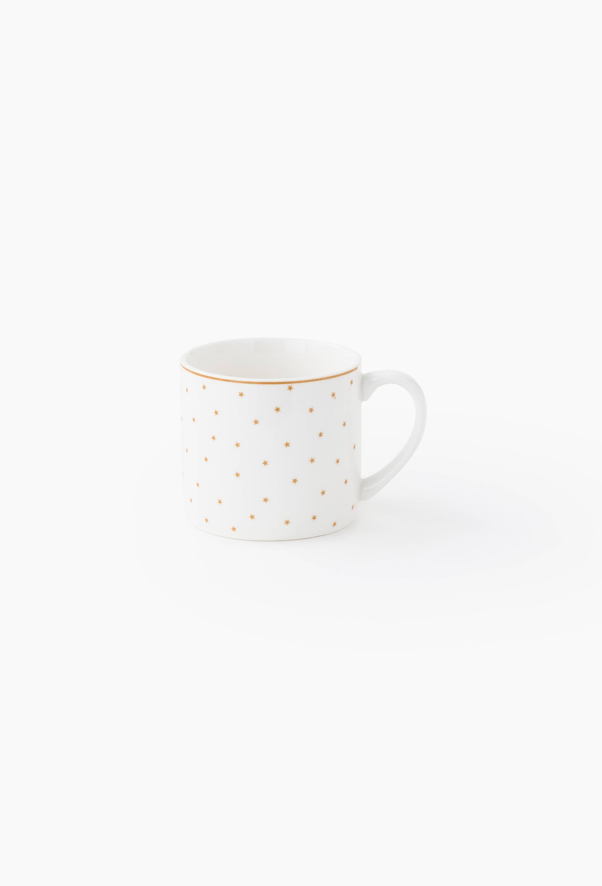 Tasse imprim&eacute;e, D7,5 x H6,8 cm, en c&eacute;ramique, Jaune fonc&eacute;, large image number 0