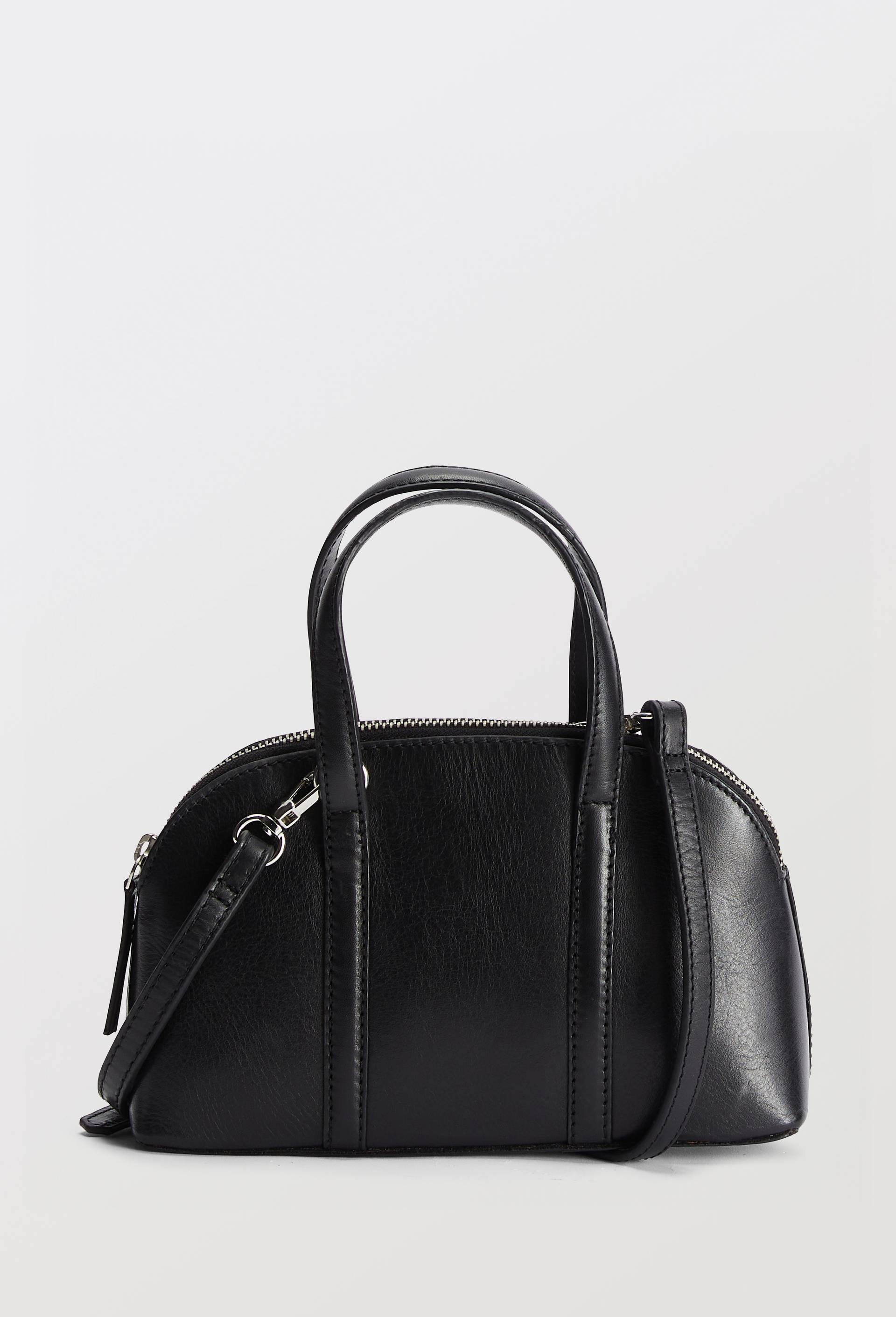 Sac port&eacute; travers en cuir, Noir, large image number 0.0
