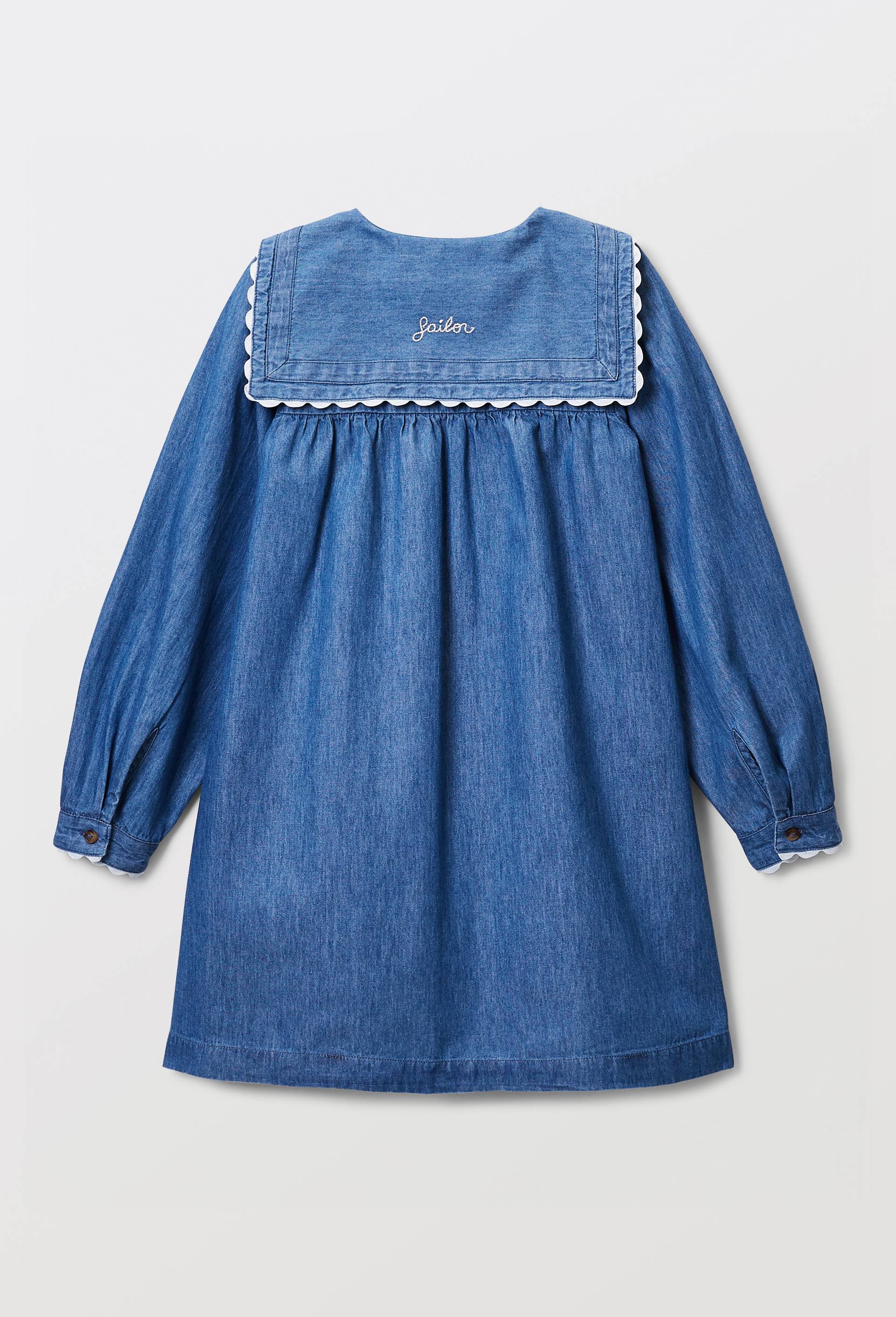 Robe en denim col marin, Bleu fonc&eacute;, large image number 2.0